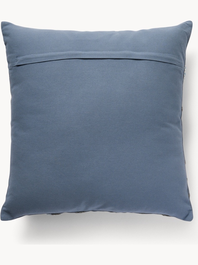 Beaded floral embroidery cushion,45x45cm