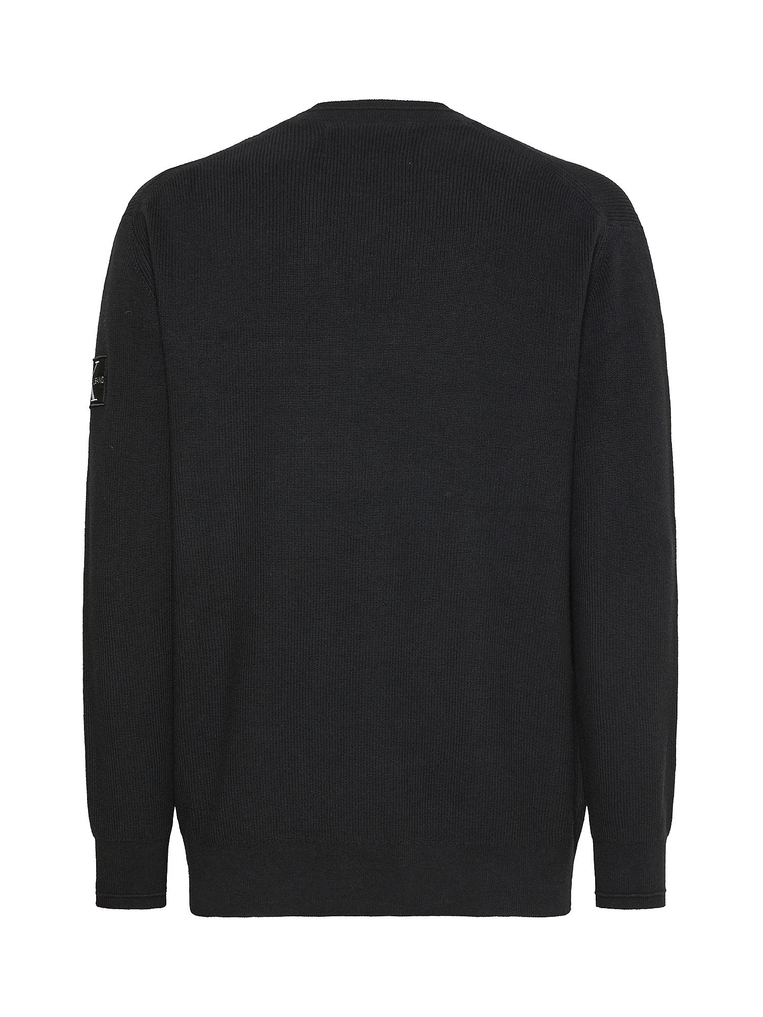 Calvin Klein Jeans -  Ribbed pullover in cotton, Black, large image number 1