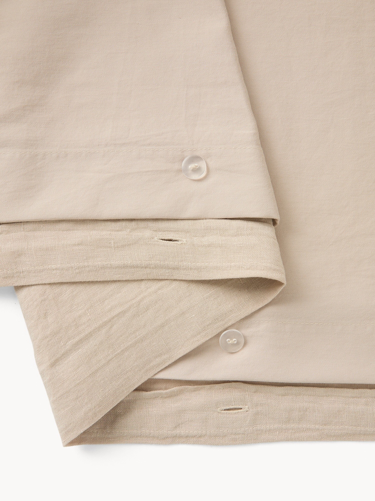 Copripiumino in puro lino lavato Zefiro, Ecr&ugrave;, large image number 1