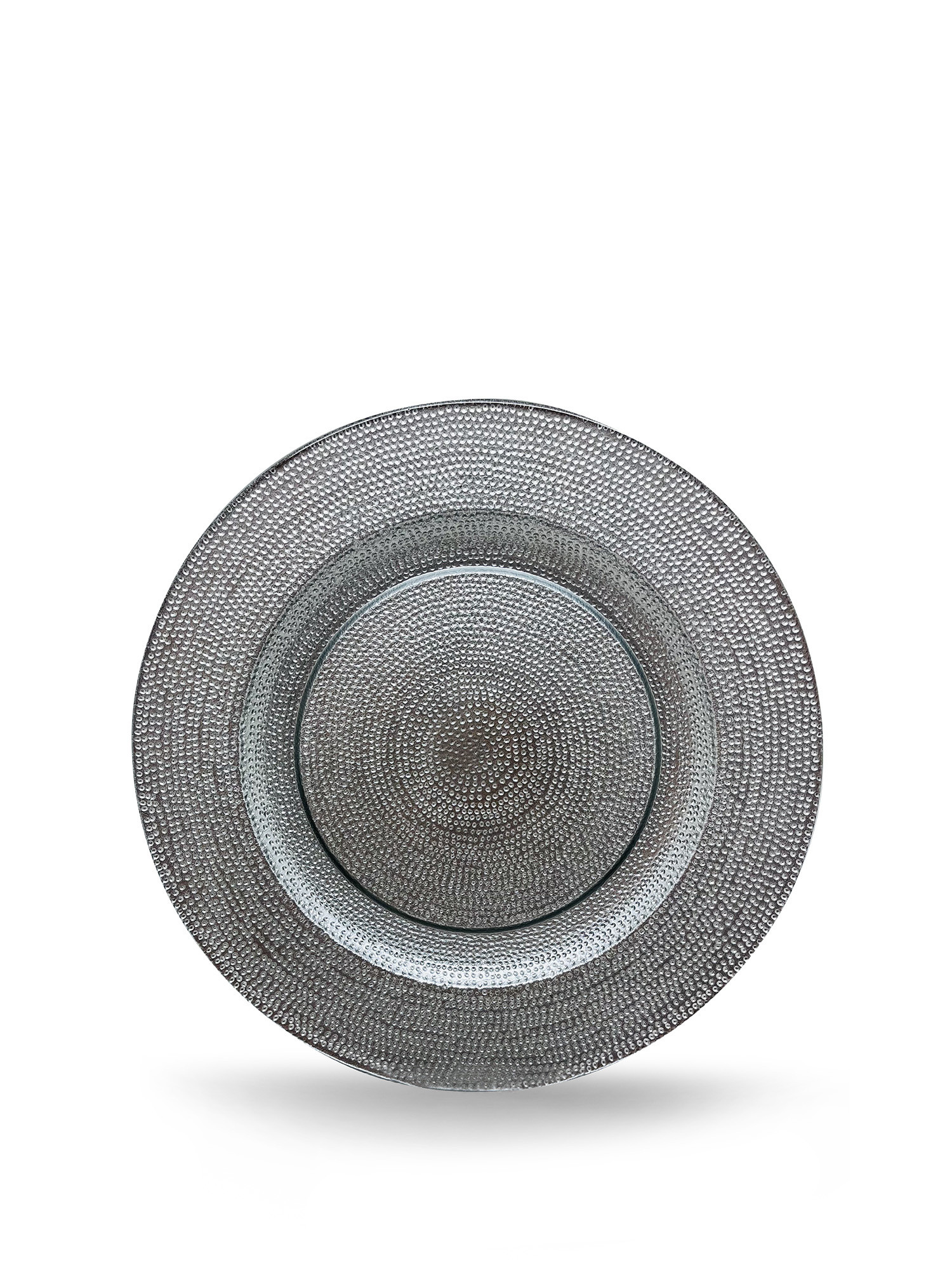 Glass charger plate, Silver Grey, large image number 0