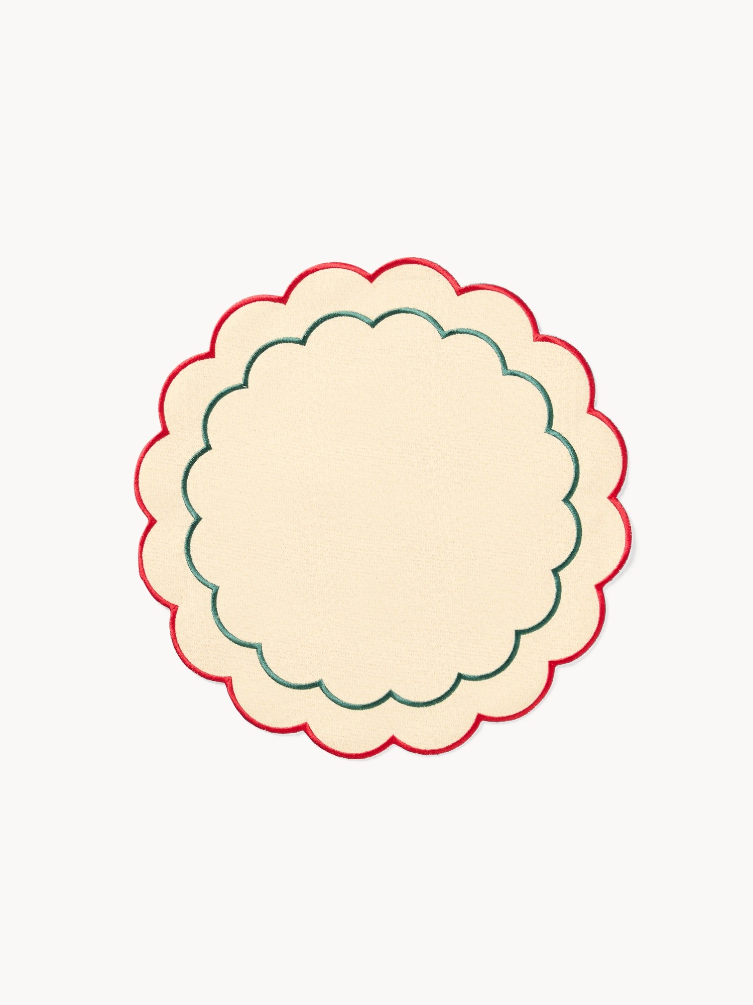 Cotton and Lurex placemat, Red, large image number 0