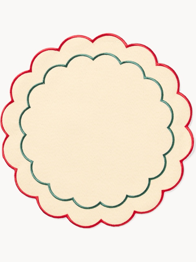 Cotton and Lurex placemat