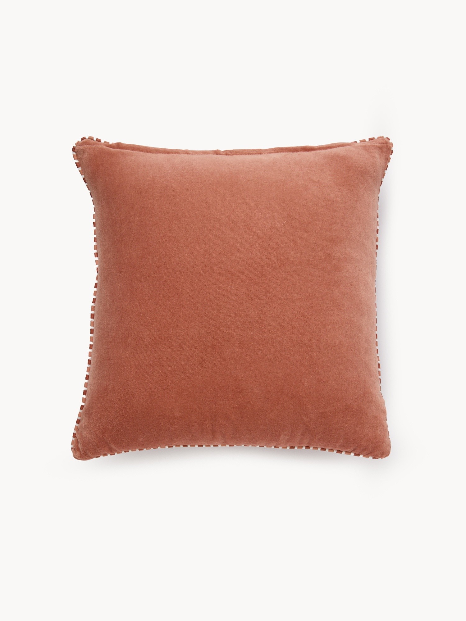 Reversible velvet cushion 45x45cm, Red Bordeaux, large image number 1