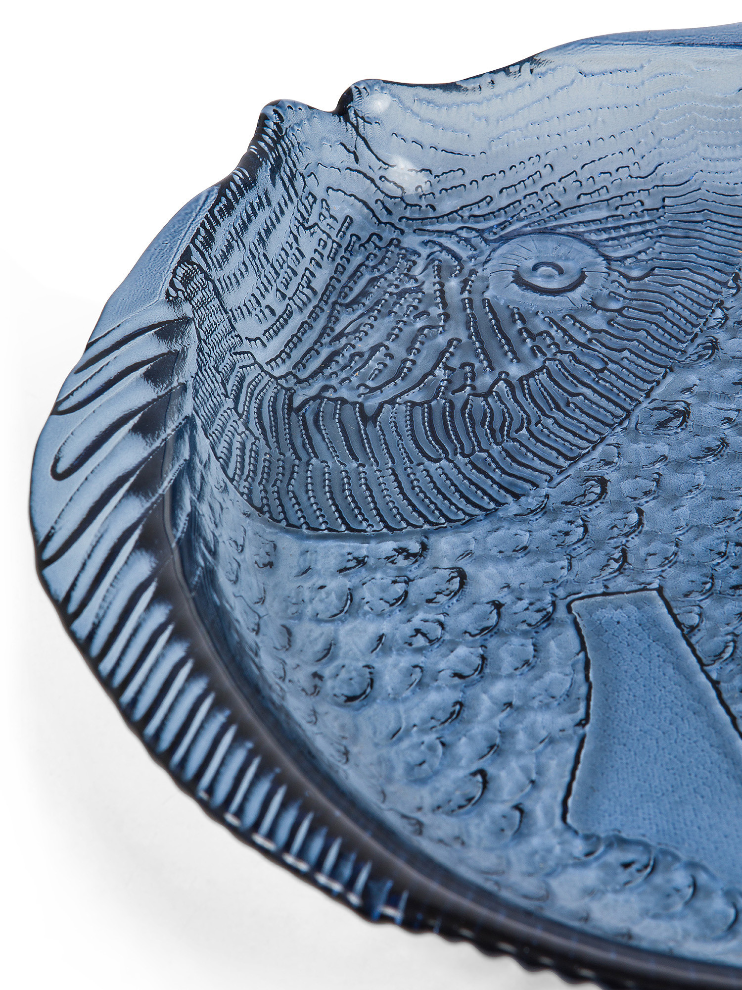 Glass fish plate, Blue, large image number 1