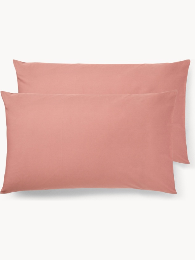 Set 2 federe in cotone percalle tinta unita - Prezzo di lancio