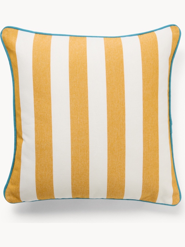 Striped Cushion with Contrast Overlock 45x45cm - Introductory Price