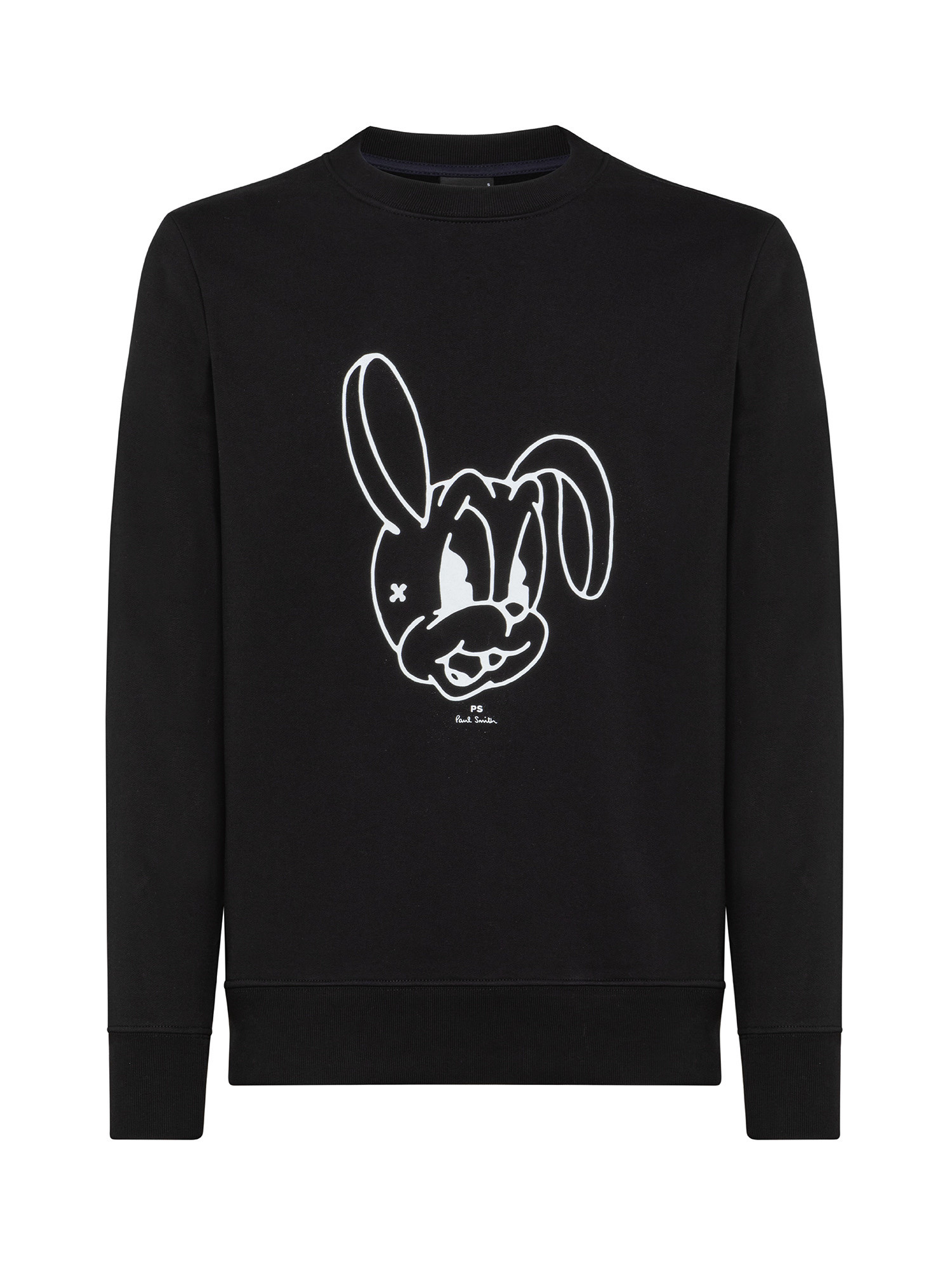Sweatshirt with rabbit print, Black, large image number 0