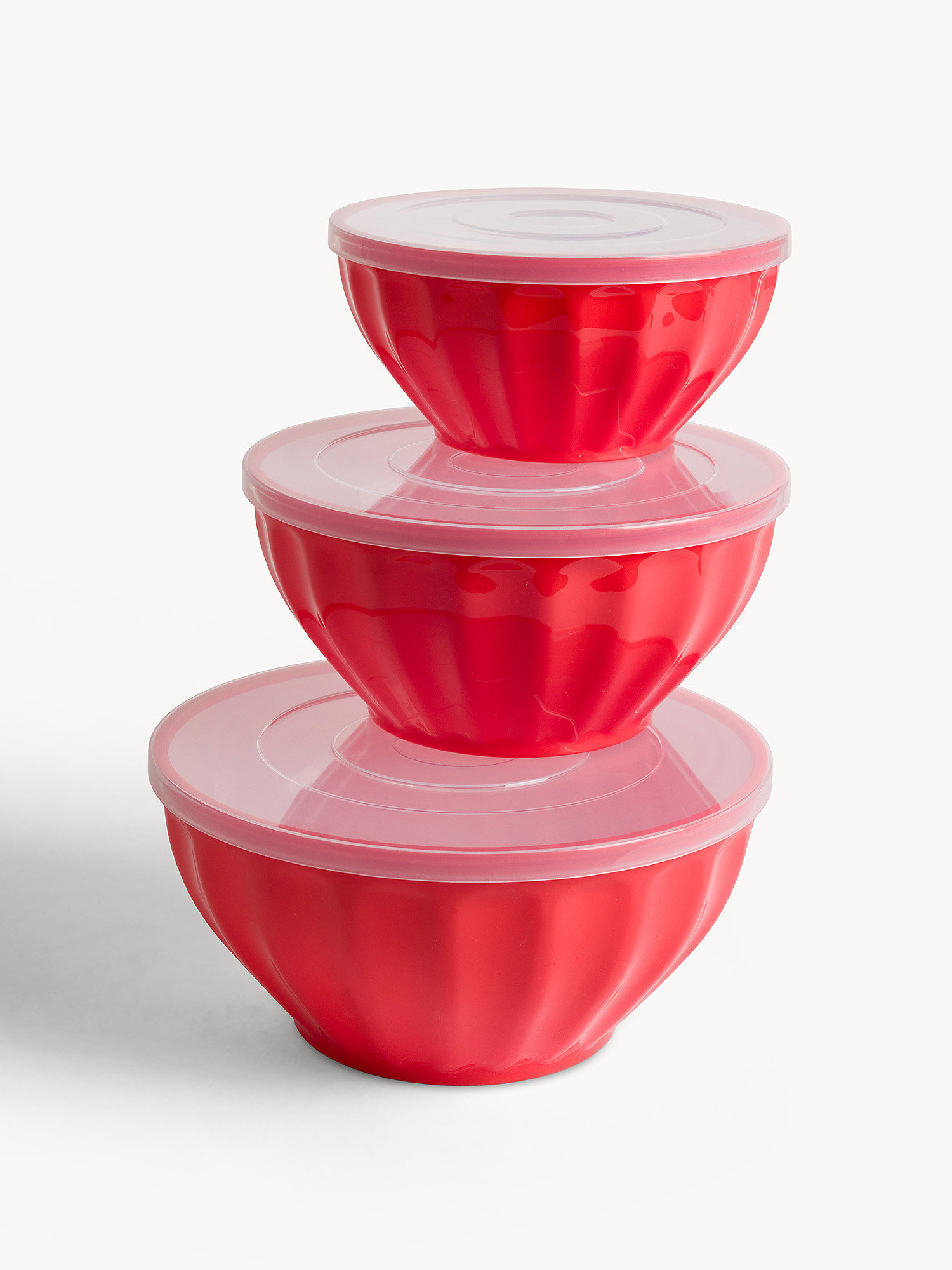 Contenitore in plastica con coperchio, Rosso, large image number 2
