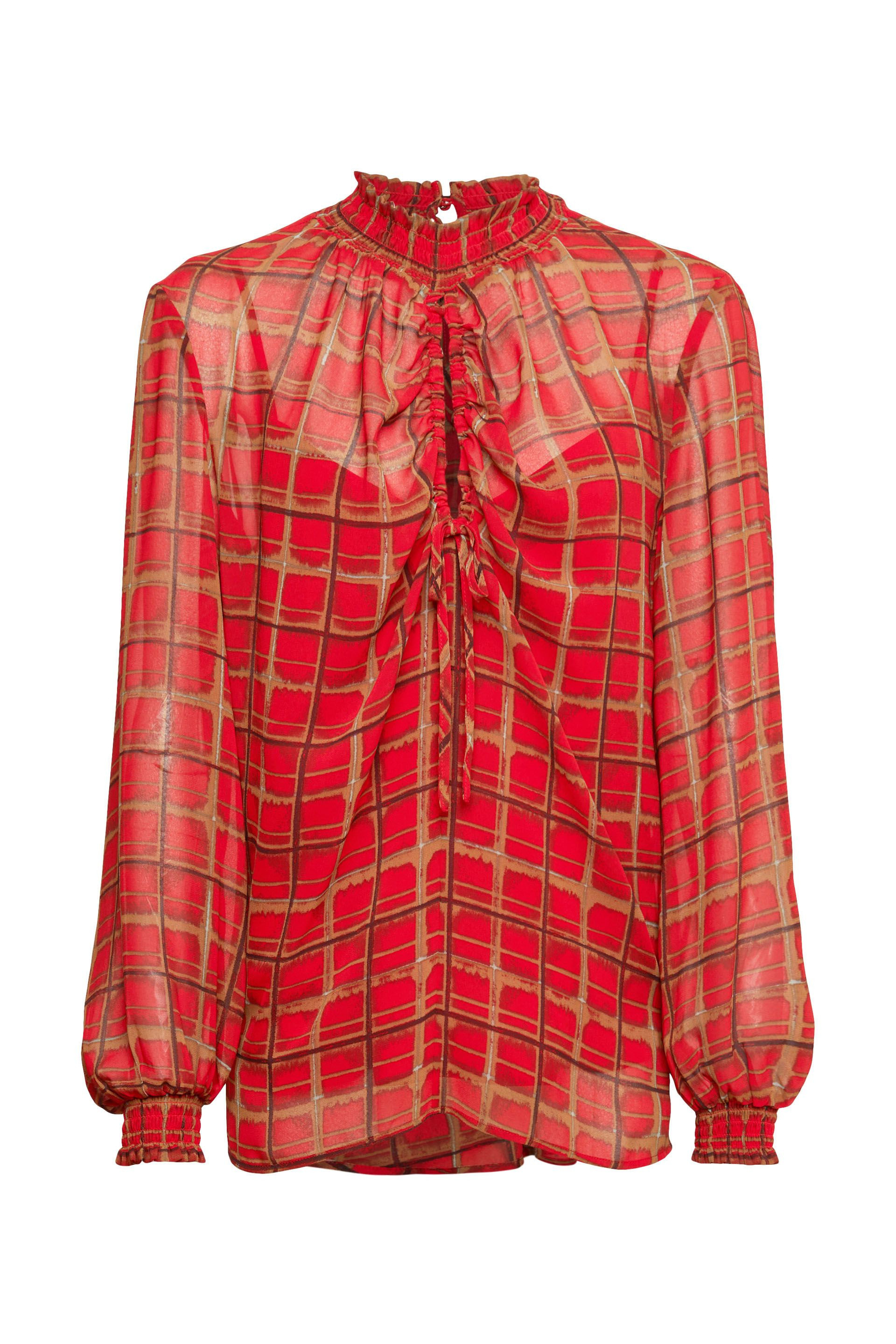 Blouses woven long sleeve, Red, large image number 0