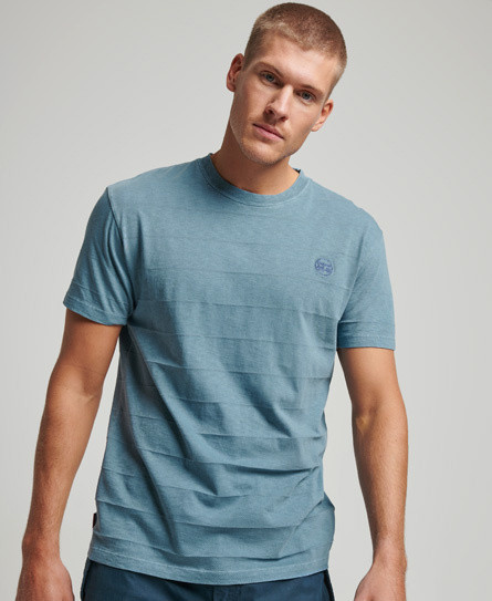Superdry - T-shirt rigata effetto vintage, Azzurro, large image number 1