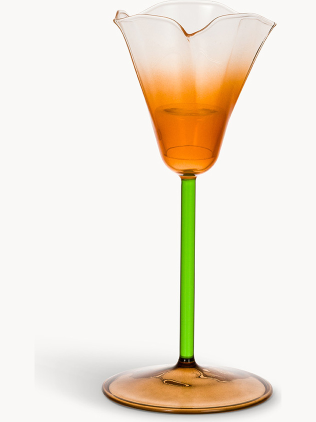 Porta t-light in vetro borosilicato