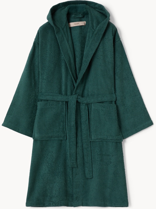 Lightweight and absorbent cotton terry bathrobe - Discounted price
