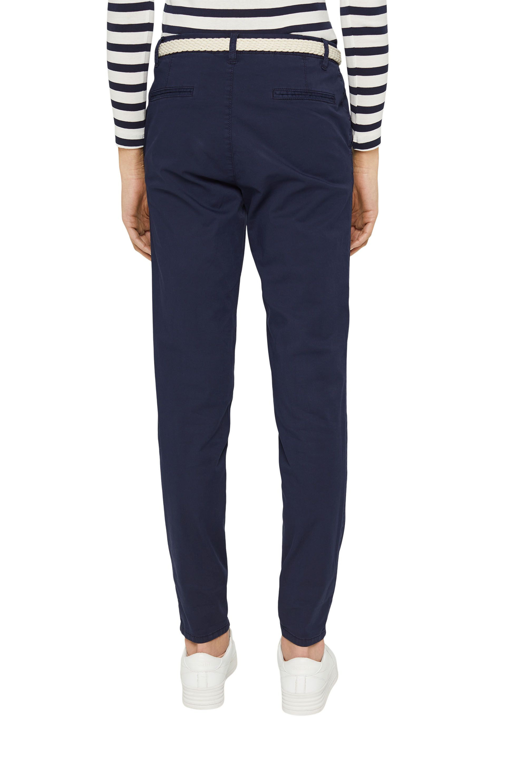 Pantaloni chino con cintura intrecciata, Blu, large image number 2