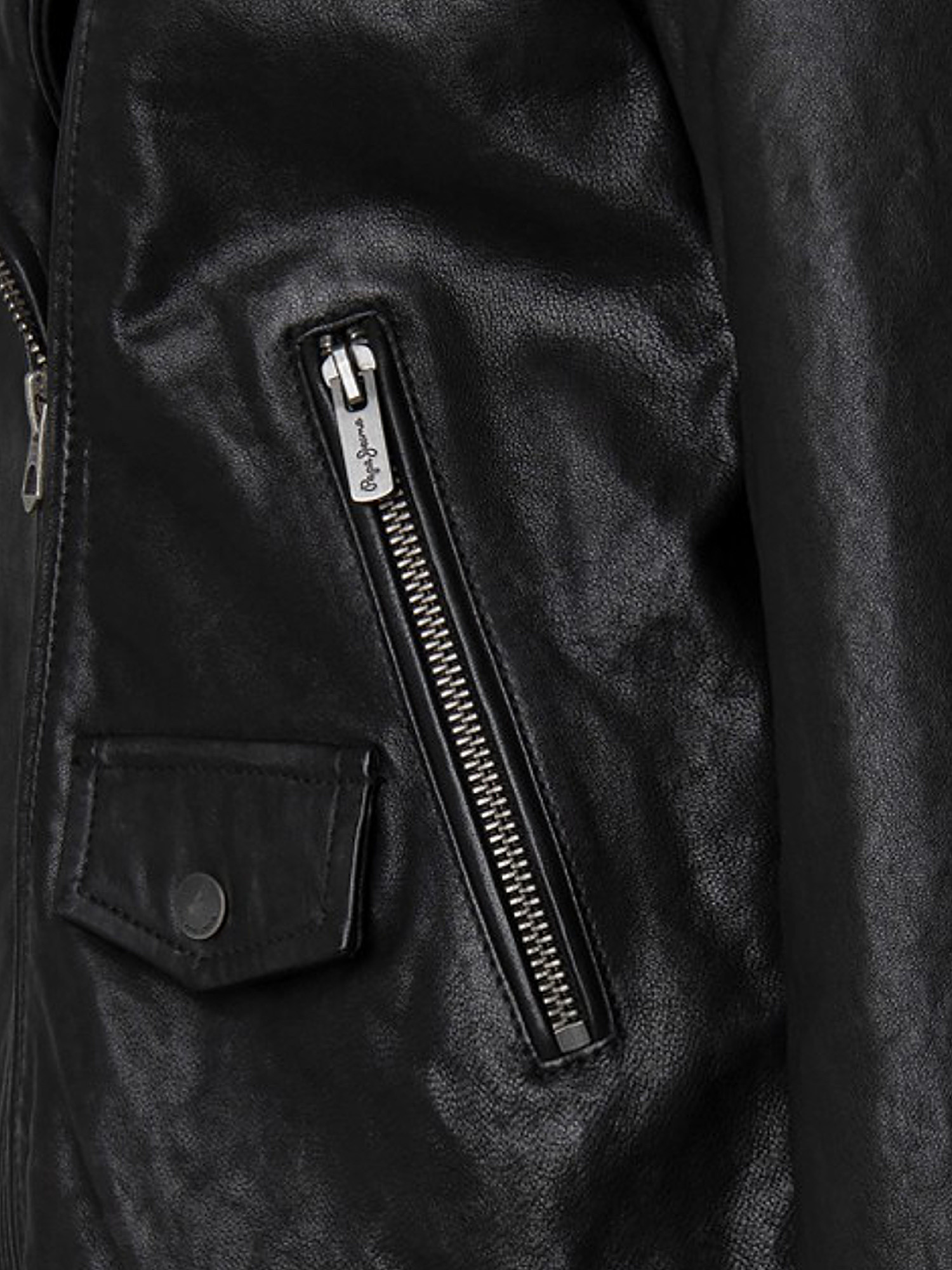 Fify biker leather jacket, Black, large image number 3