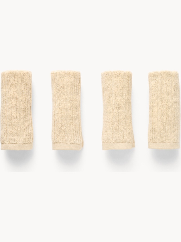 Set 4 lavette in spugna di cotone tinta unita - Prezzo di lancio