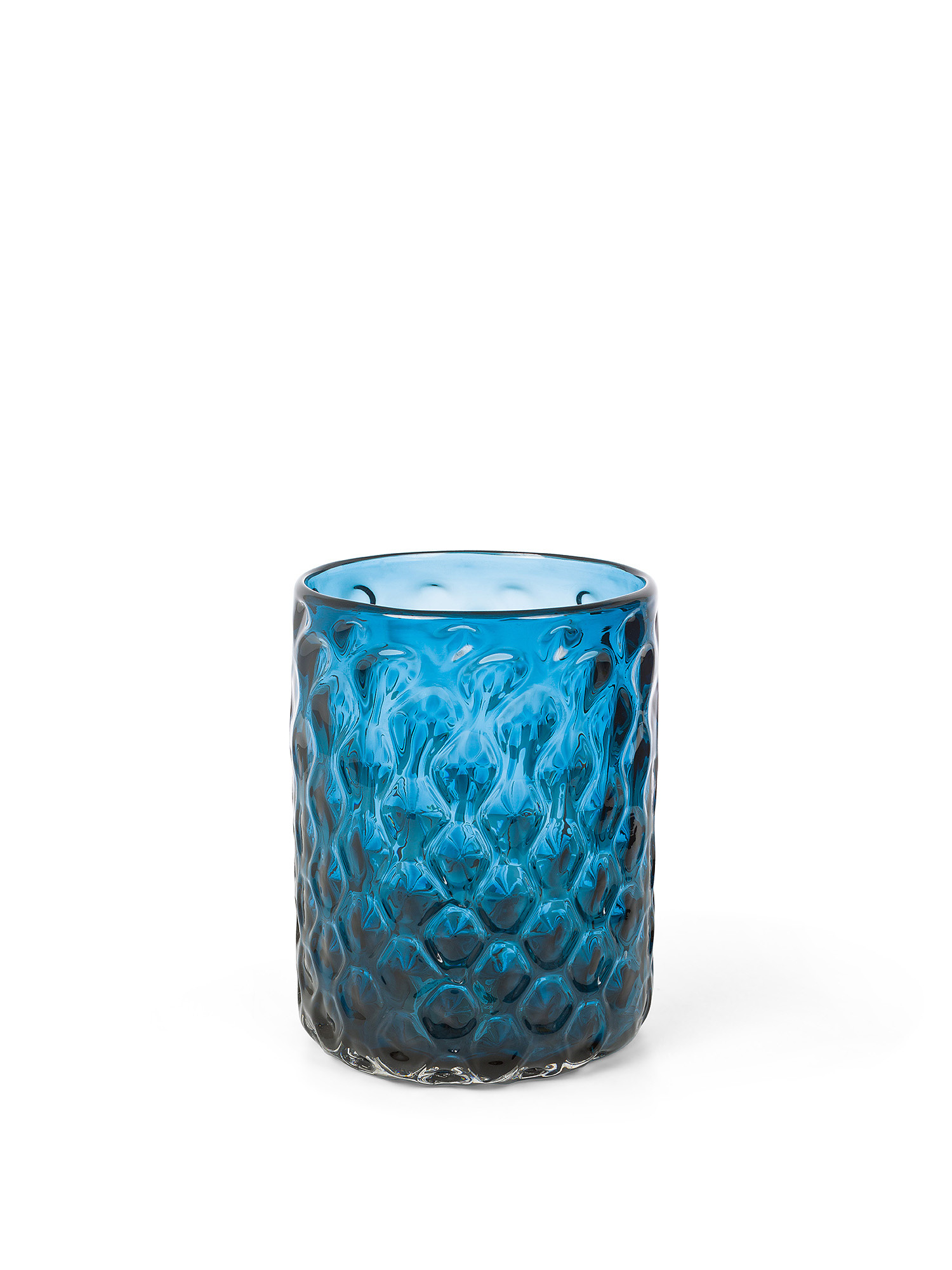 Vaso in vetro colorato in pasta, Azzurro scuro, large image number 0