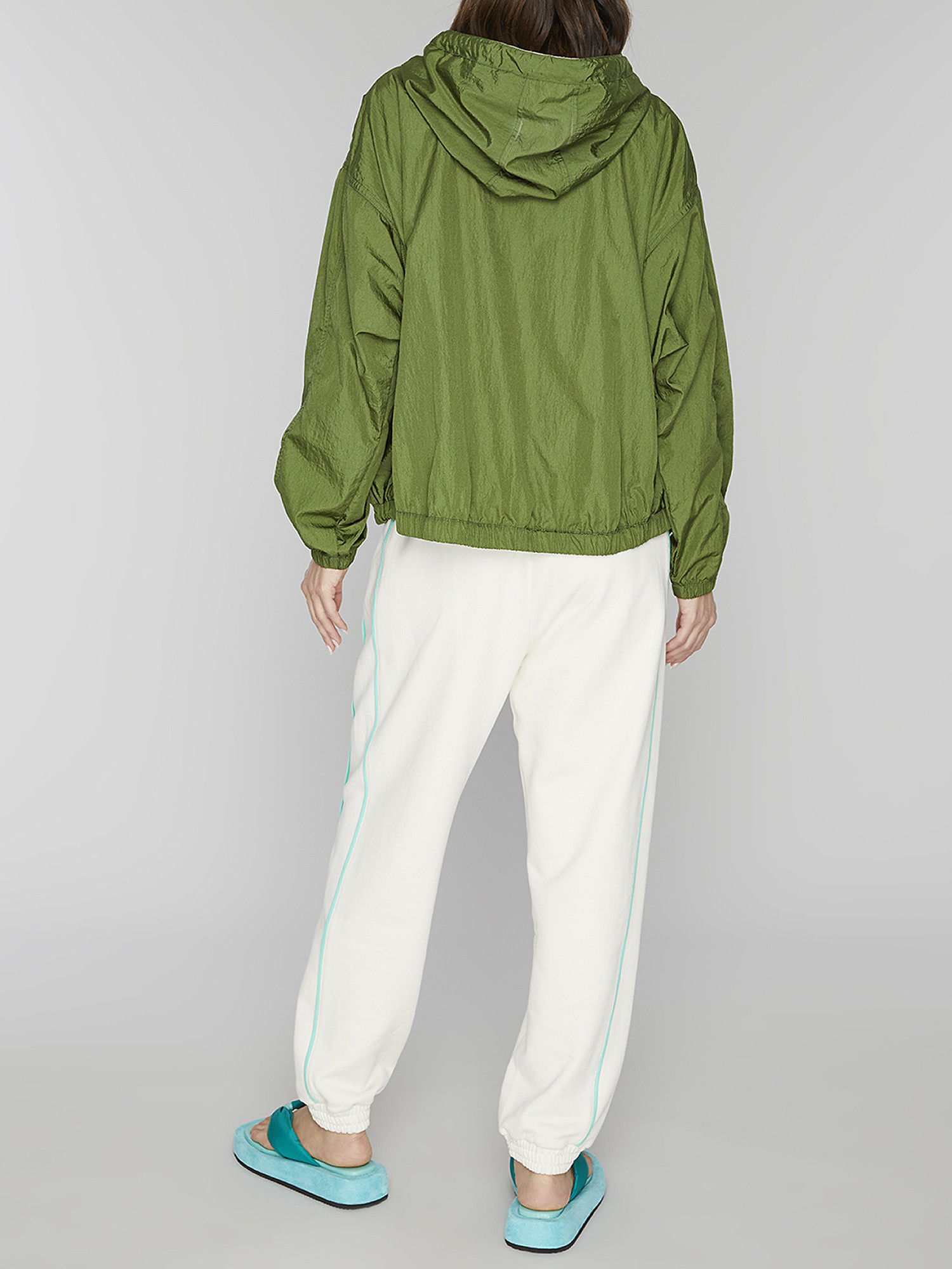 Oof Wear - Unlined cropped jacket with hood, Green, large image number 2