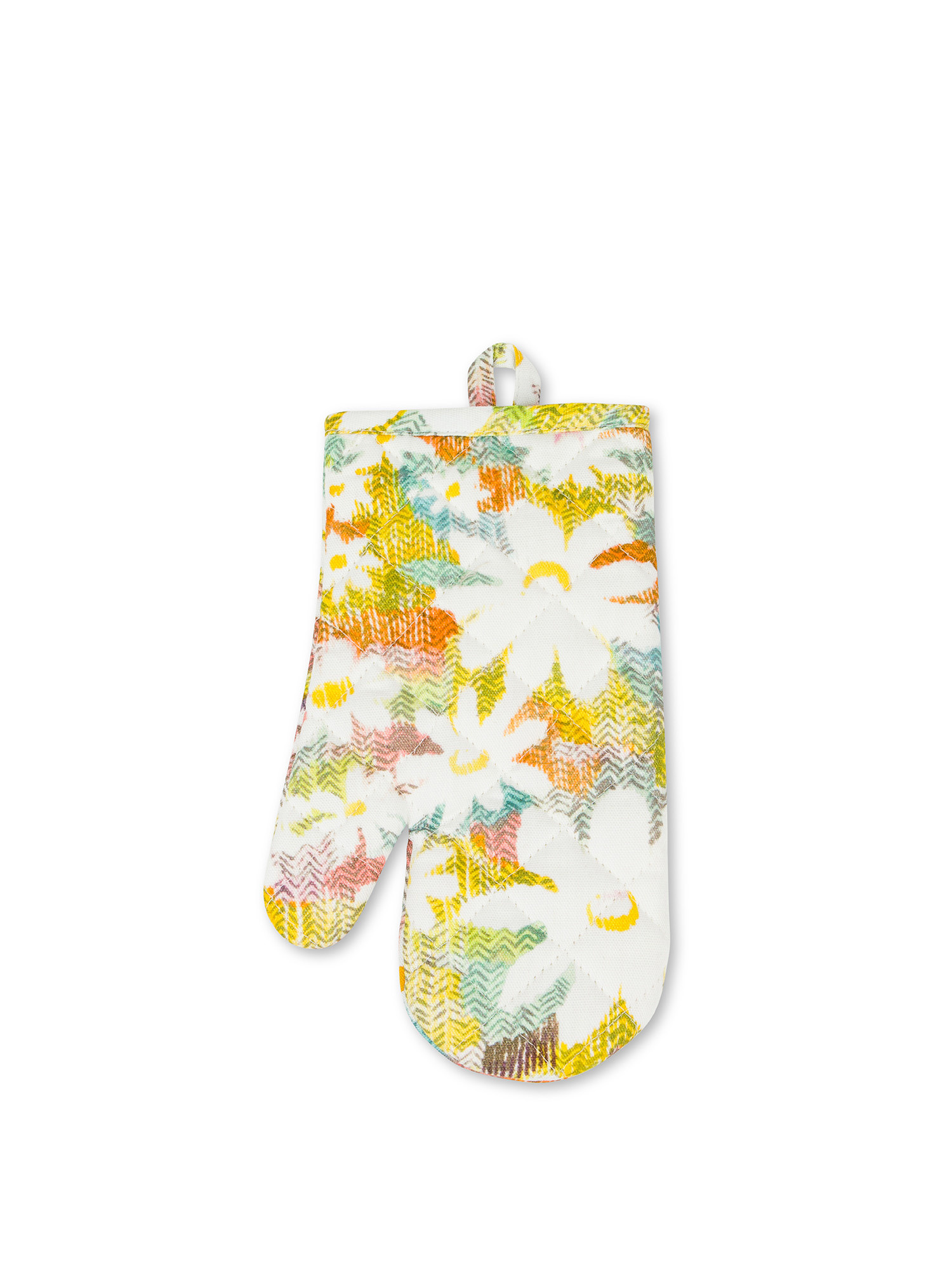 Daisy print cotton kitchen glove, Multicolor, large image number 0