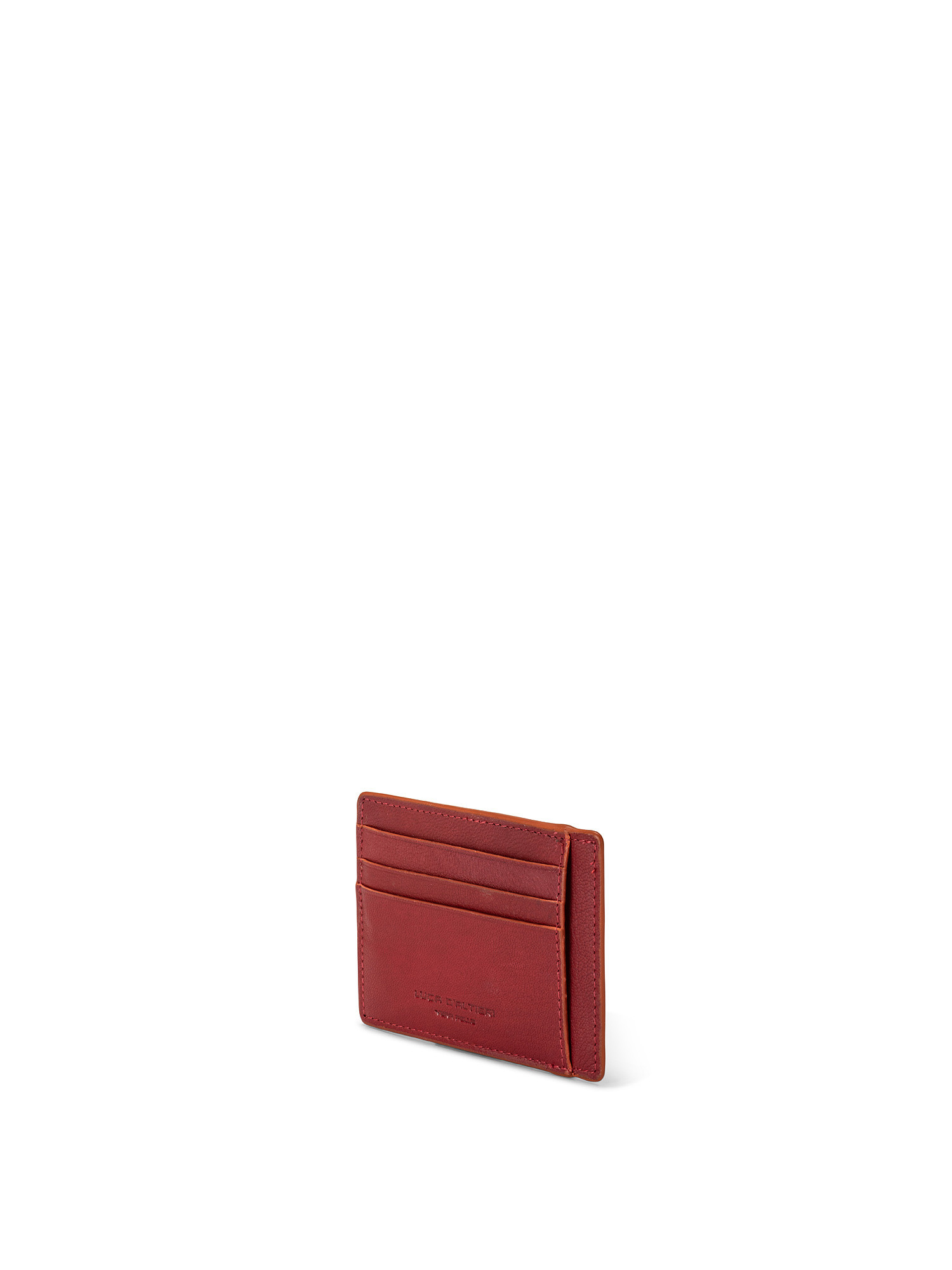 Genuine leather card holder, Dark Red, large image number 1