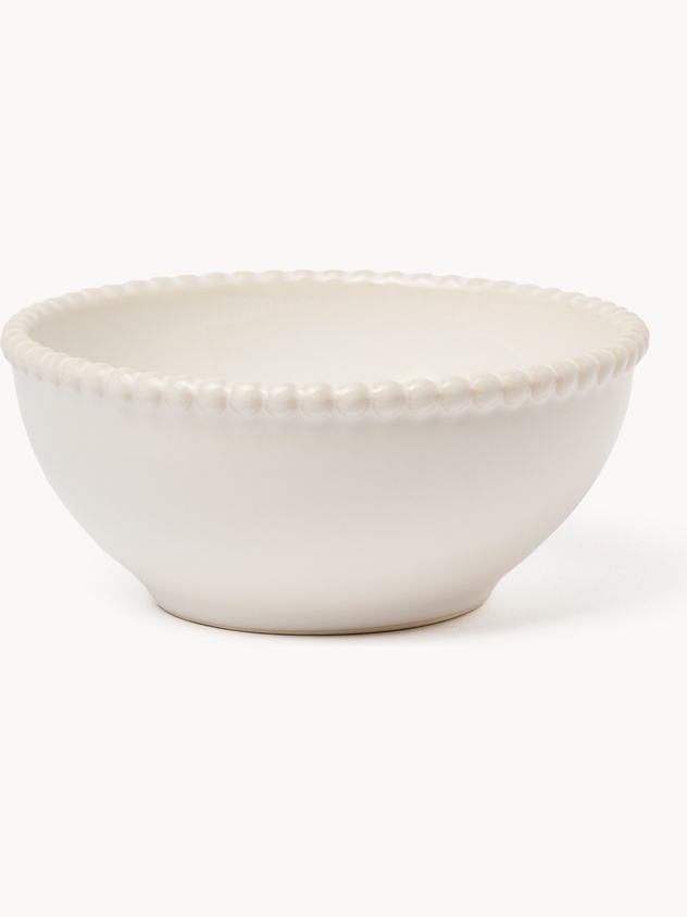 Small stoneware bowl with a beaded rim