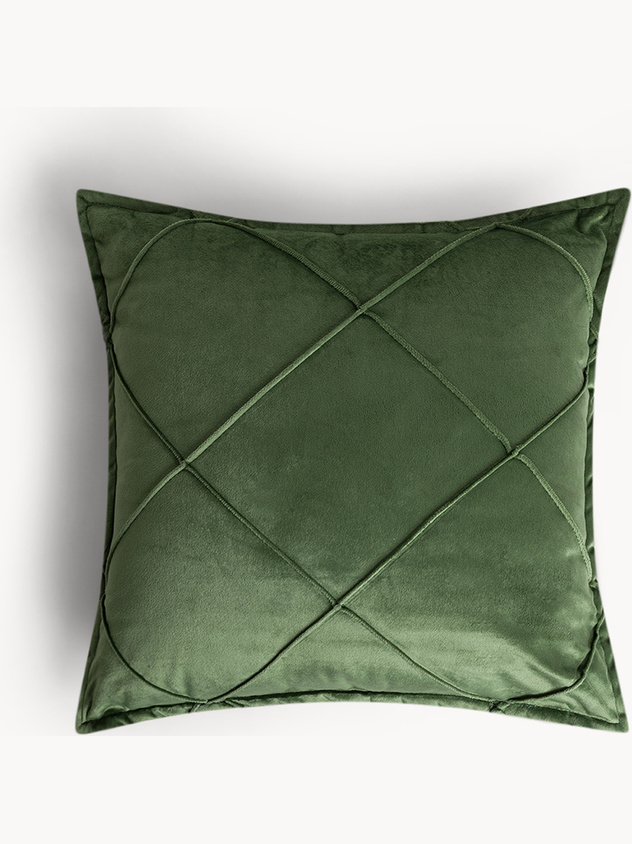 Velvet cushion 45x45 cm with geometric pattern