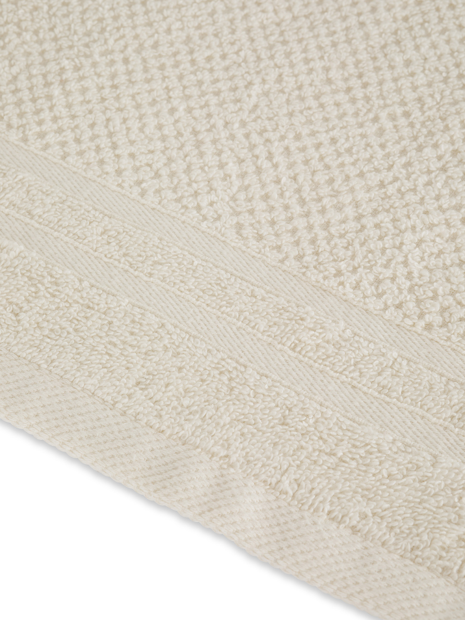 Set 5 asciugamani in spugna di cotone, Bianco, large image number 2