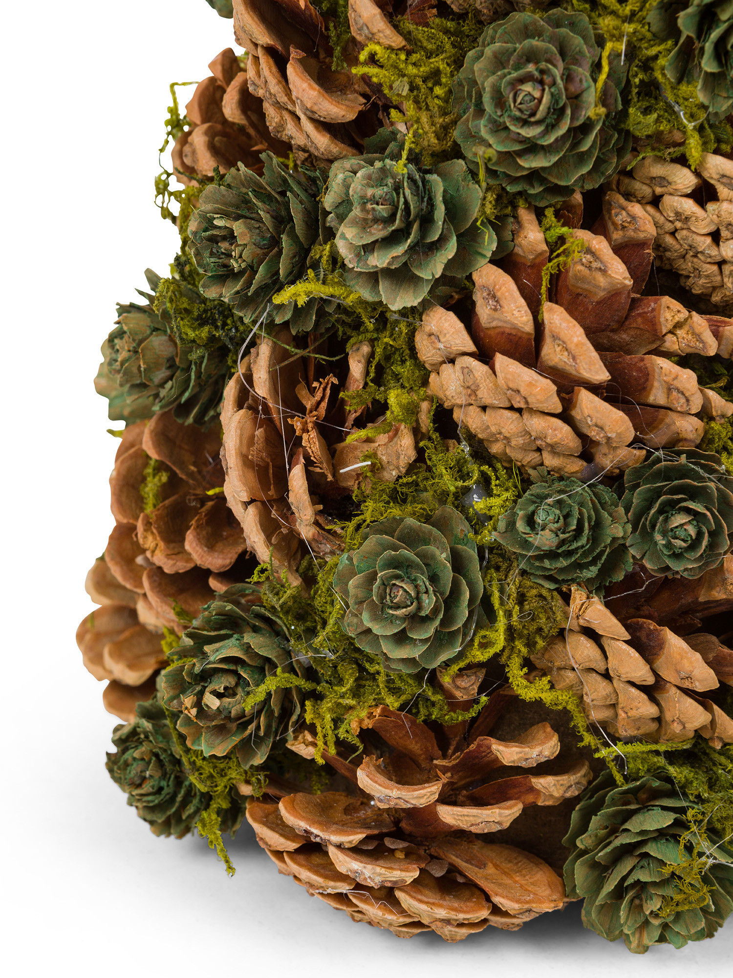 Decorative cone with pine cones, Green, large image number 1
