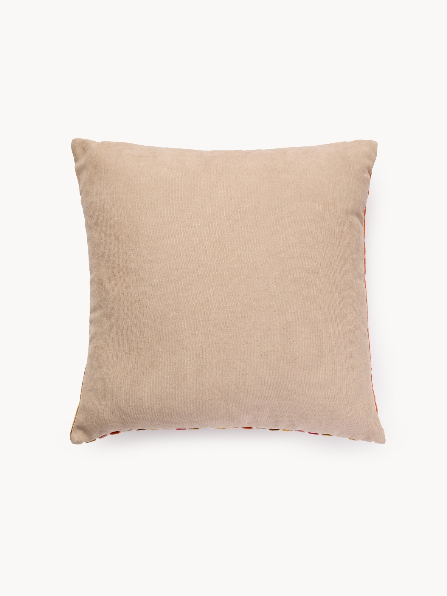 43x43 cm cushion in striped jacquard velvet, Grey, large image number 3