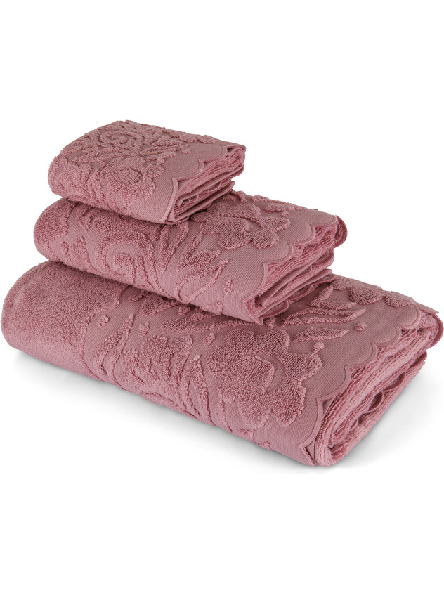 Asciugamano puro cotone bordo jacquard