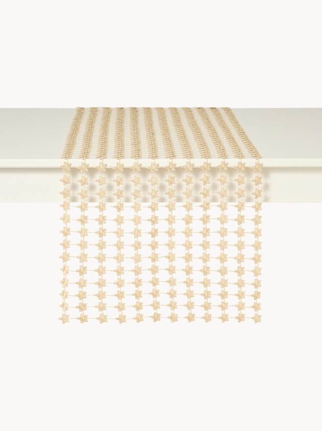 Runner traforato in lurex