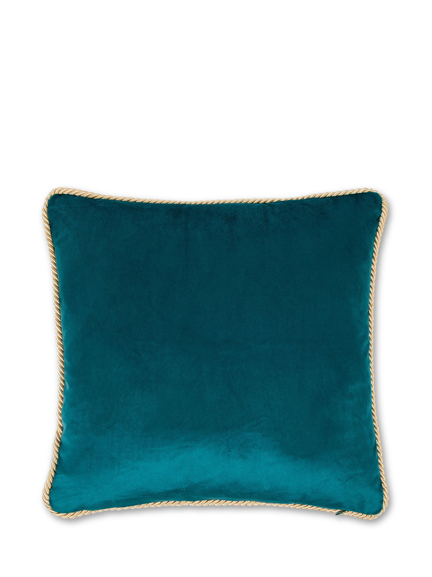 Cuscino velluto bicolore 45X45cm, Azzurro, large image number 1