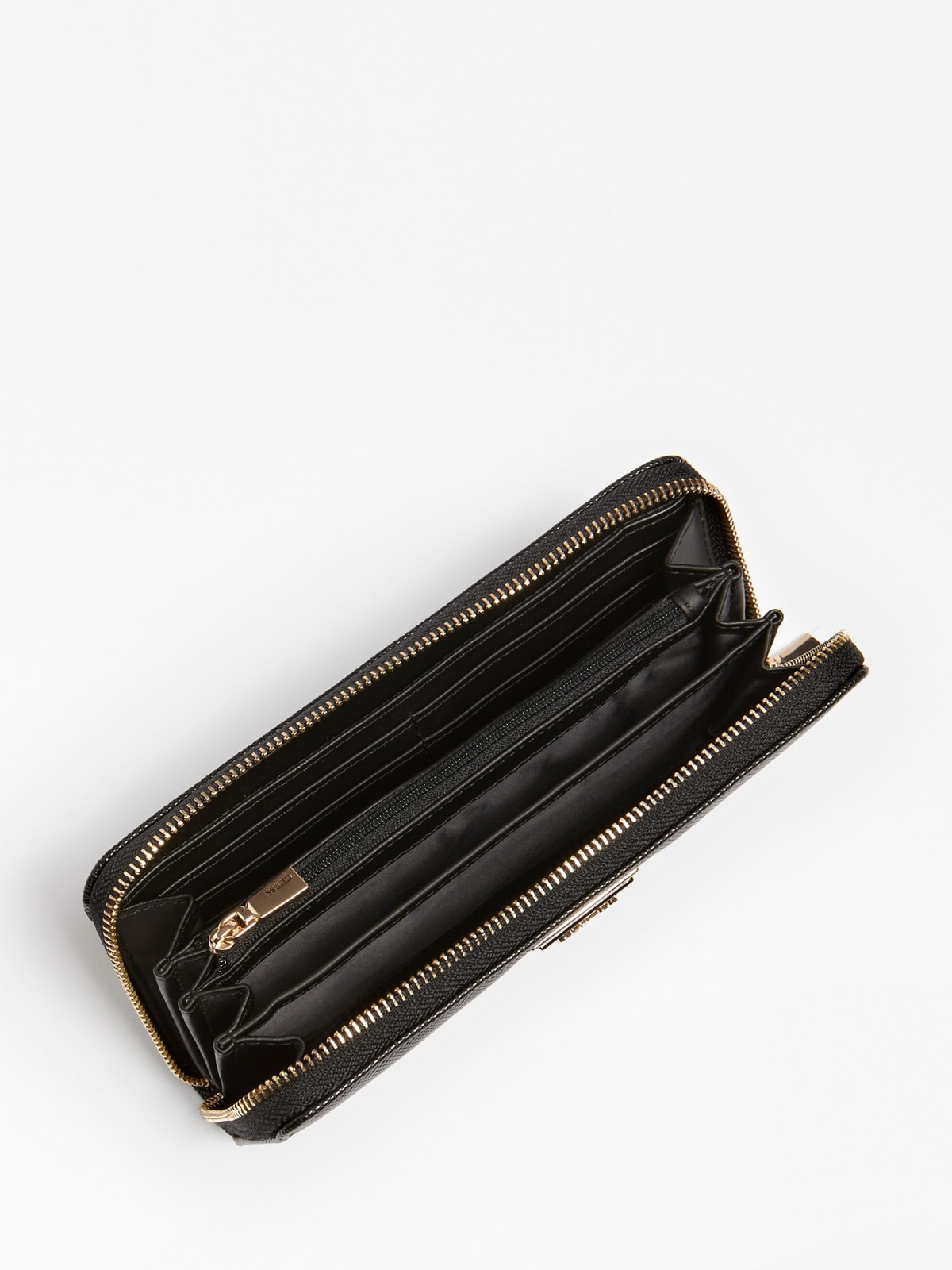 Large wallet with zip closure, Black, large image number 2