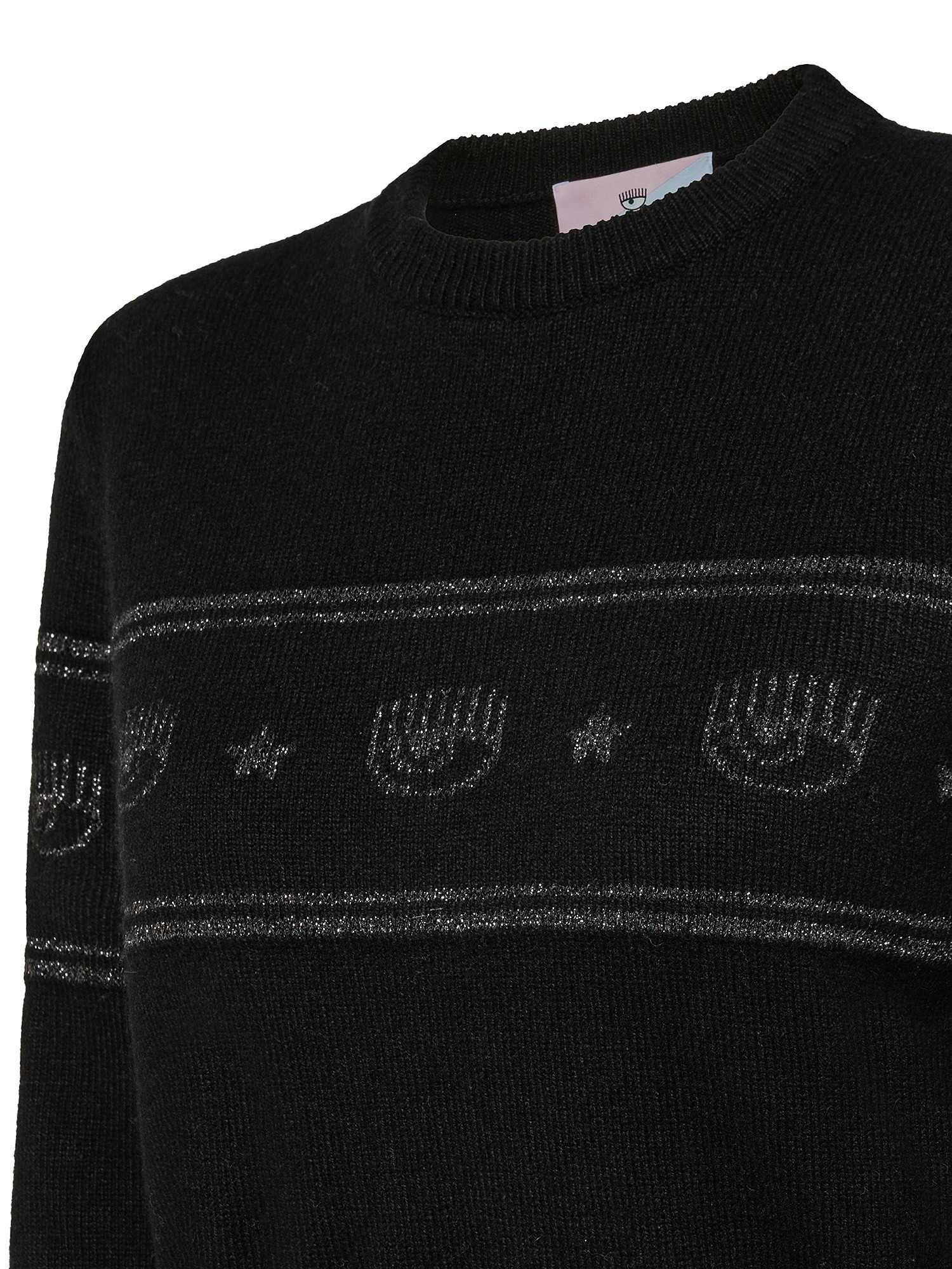Sweater with logo, Black, large image number 2