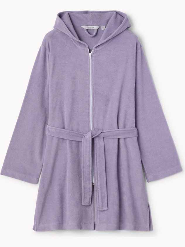 Accappatoio con cappuccio e zip