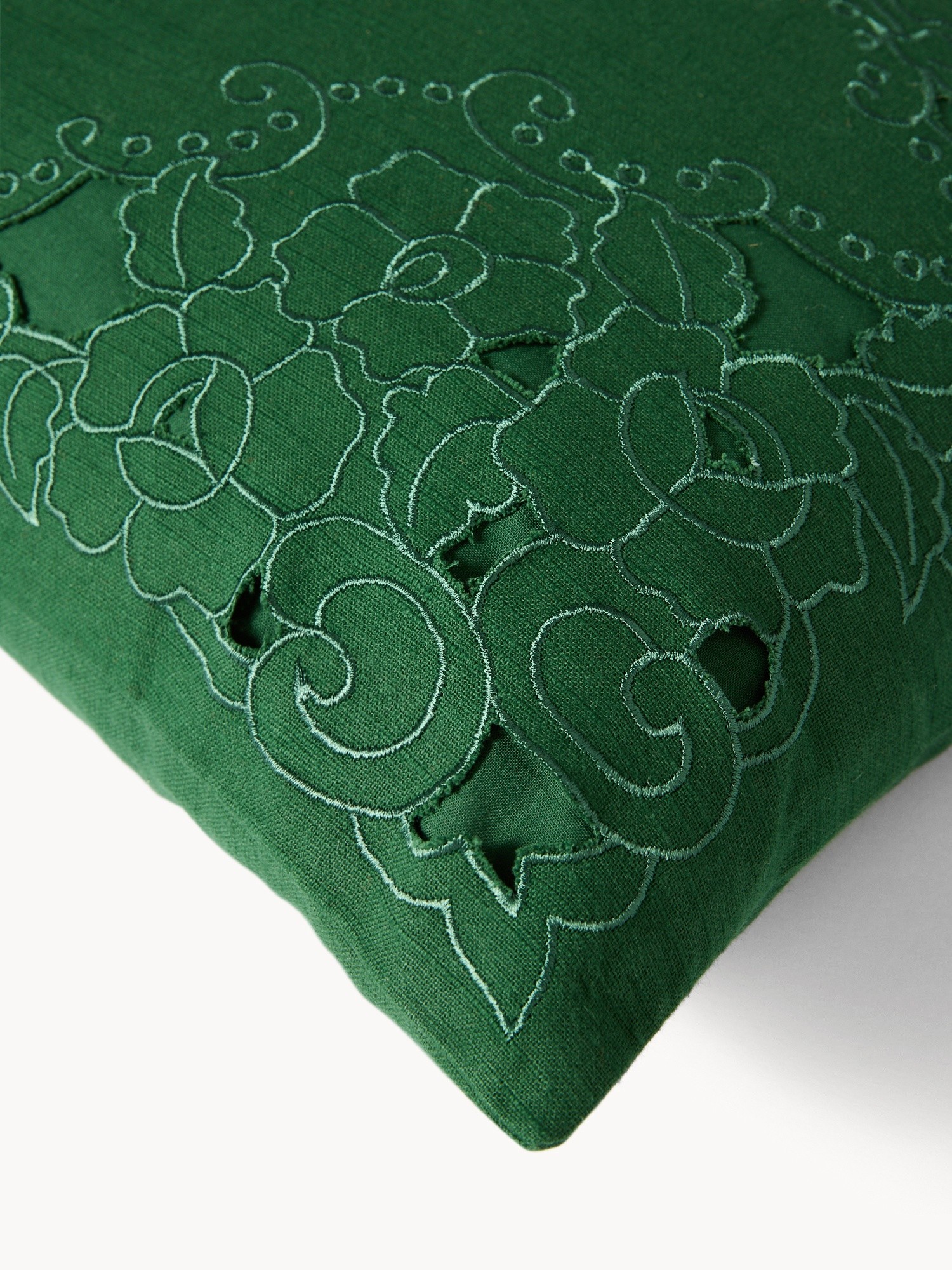 35x50 cm pillow with laster cutouts, Green, large image number 2