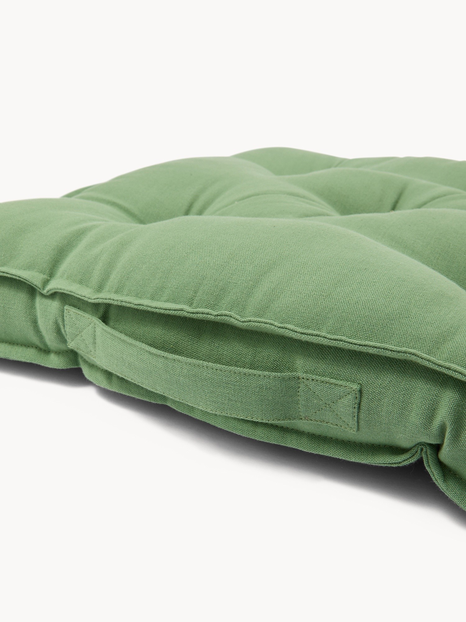 Solid-color pure cotton mattress cushion - Discounted Price, Green, large image number 1