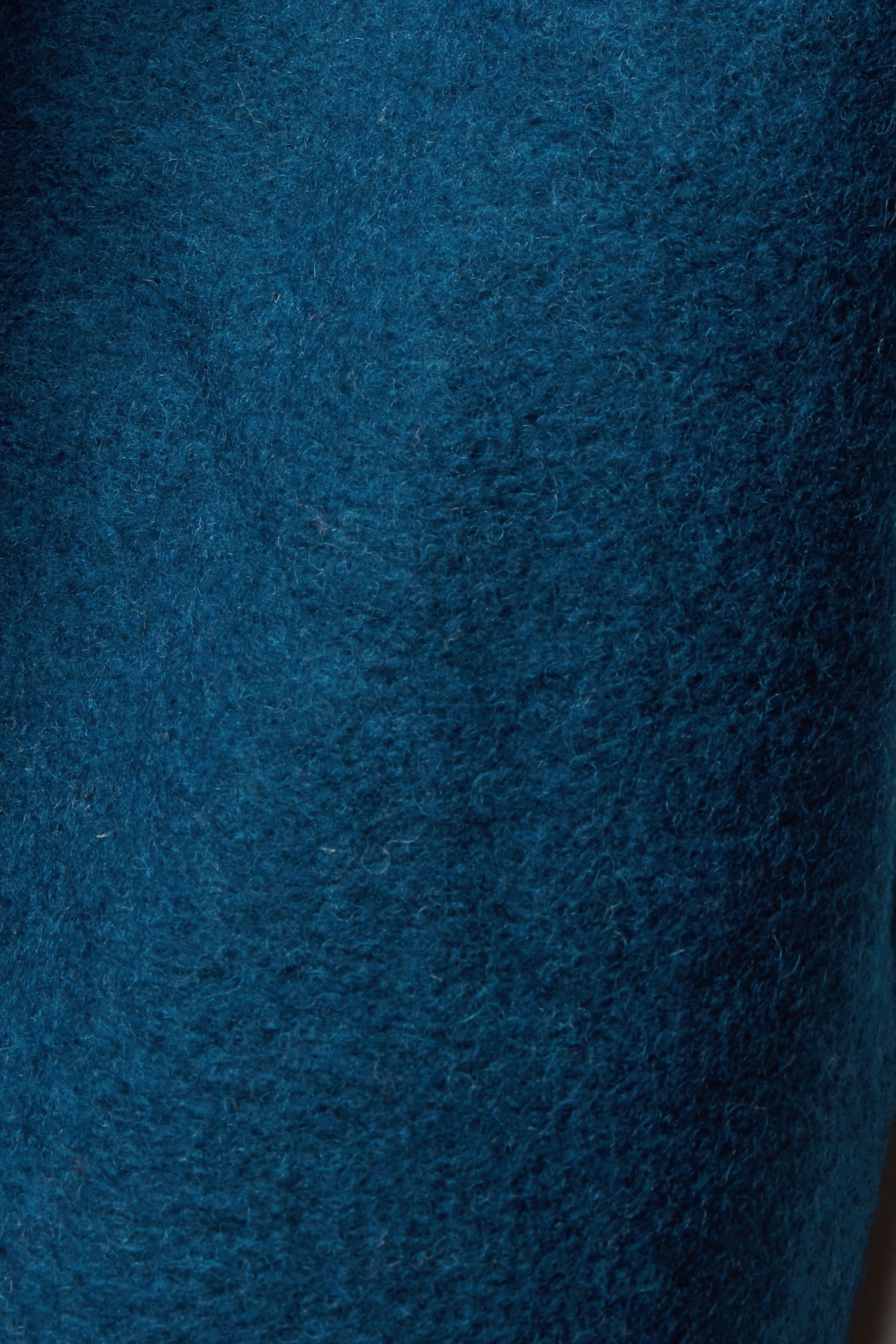Cappotto in misto lana con collo revers, Blu, large image number 1