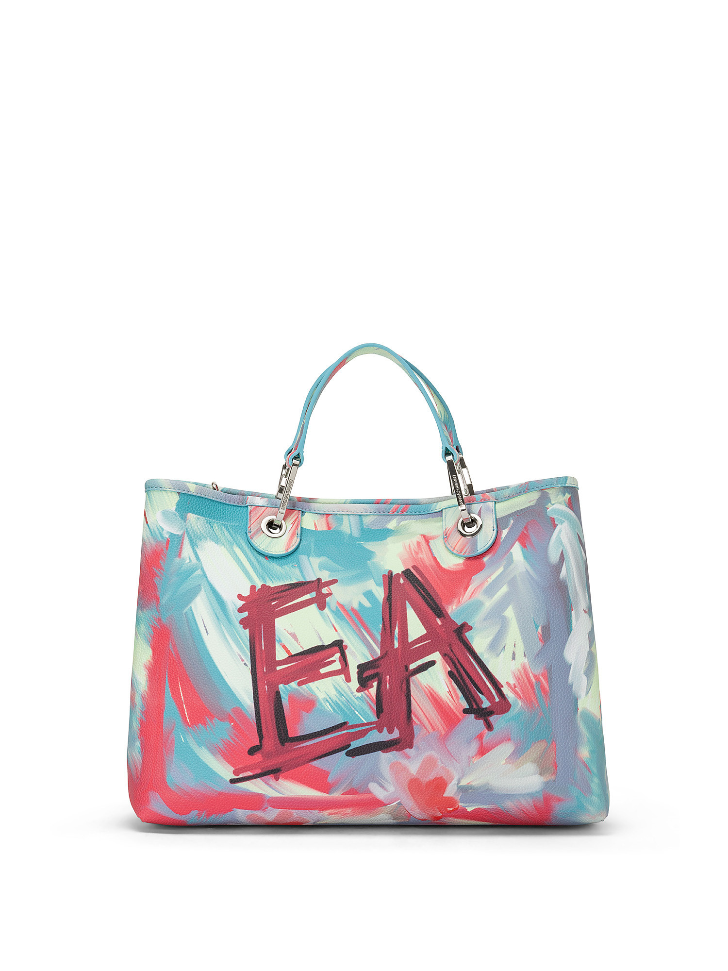 Shopping bag stampata, Multicolor, large image number 0