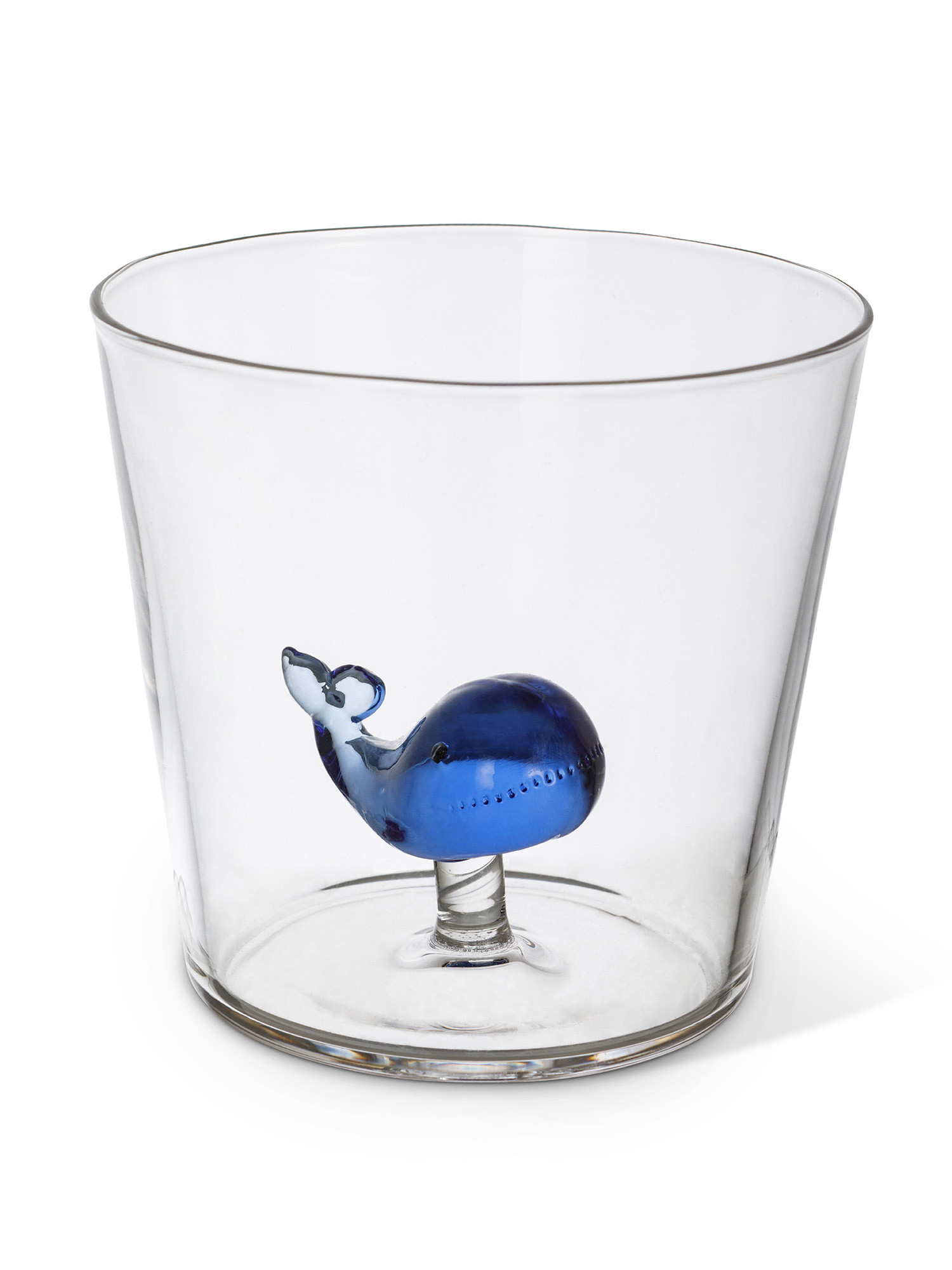 Bicchiere in vetro dettaglio balena, Trasparente, large image number 1
