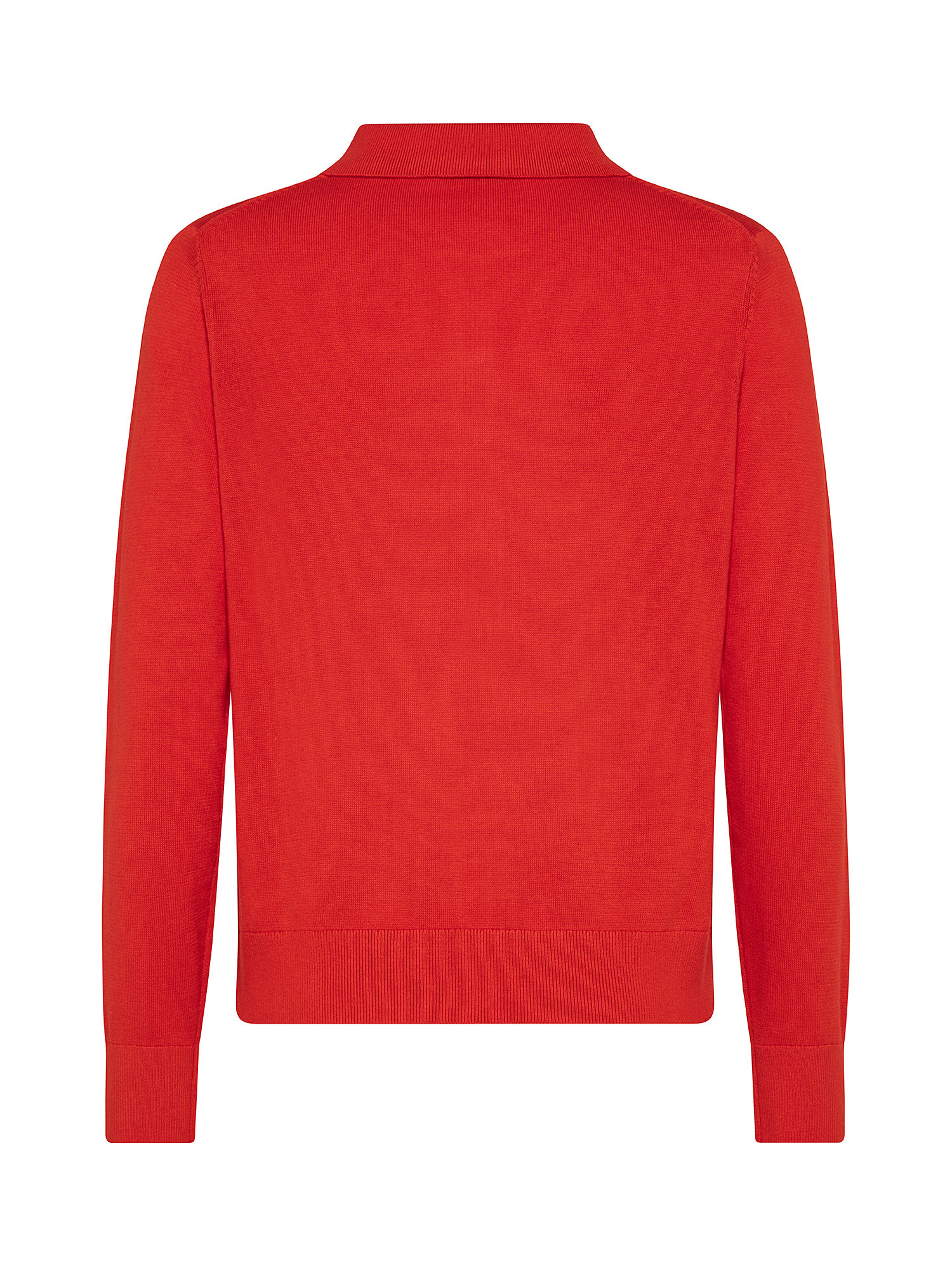Pullover with polo collar, Red, large image number 1