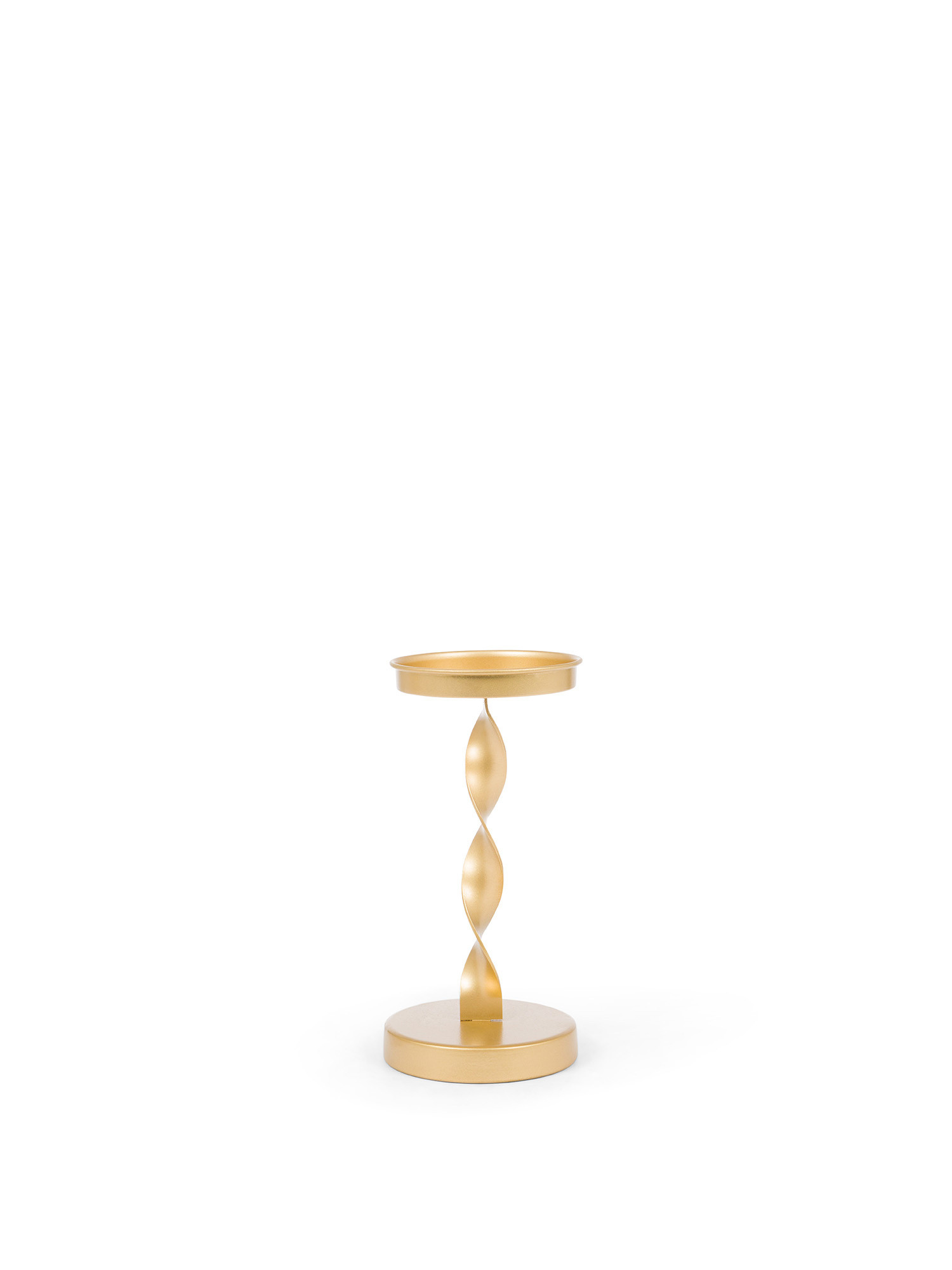 Painted iron candle holder, Gold, large image number 0
