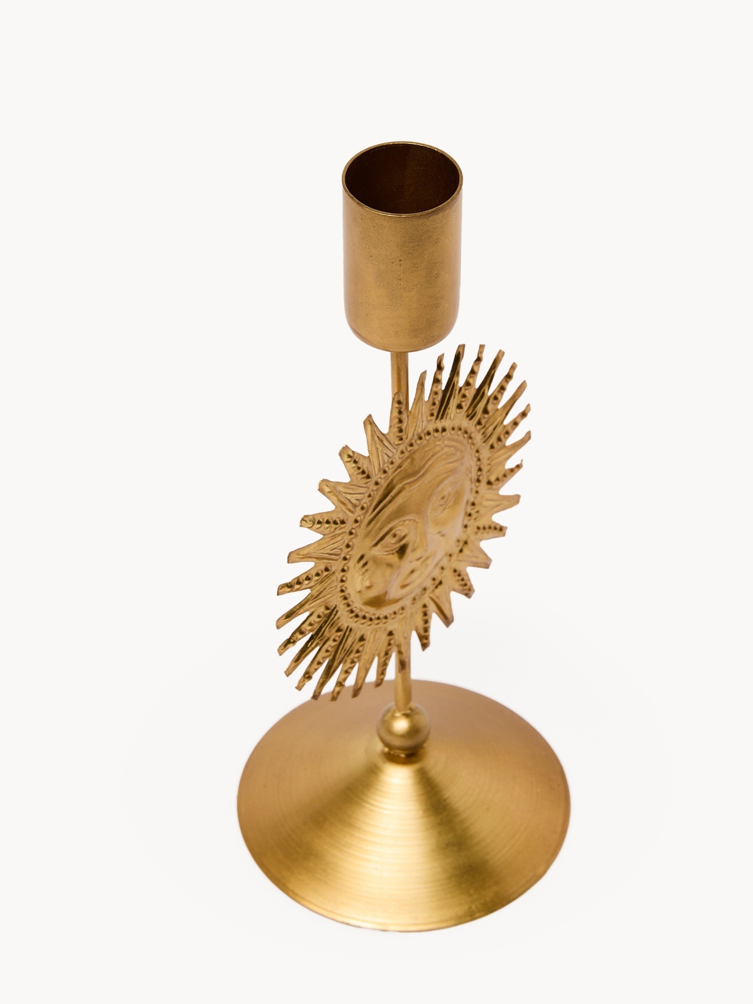 Iron candlestick, Gold, large image number 1
