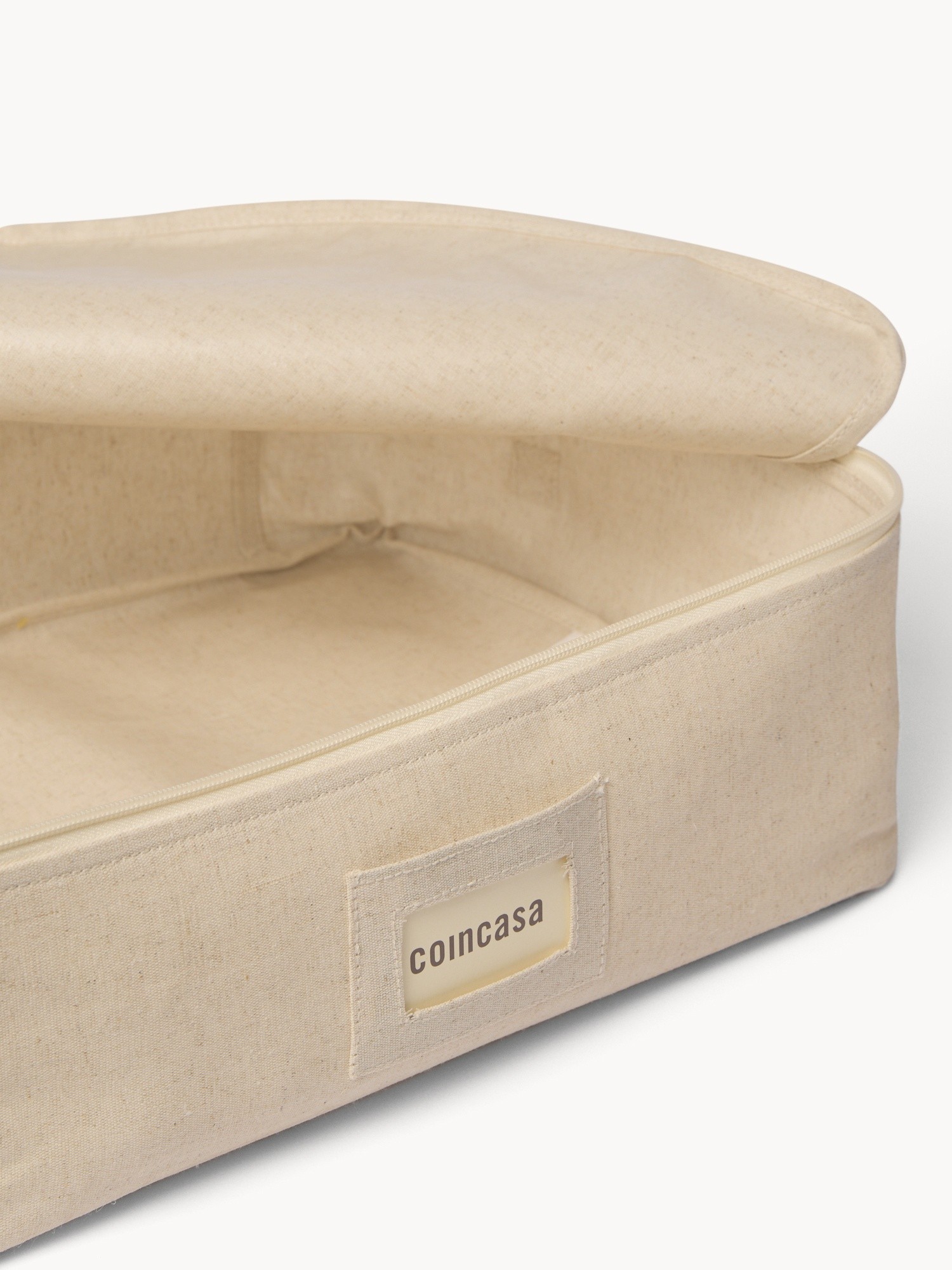 Zippered organizer with label pocket, Light Beige, large image number 1