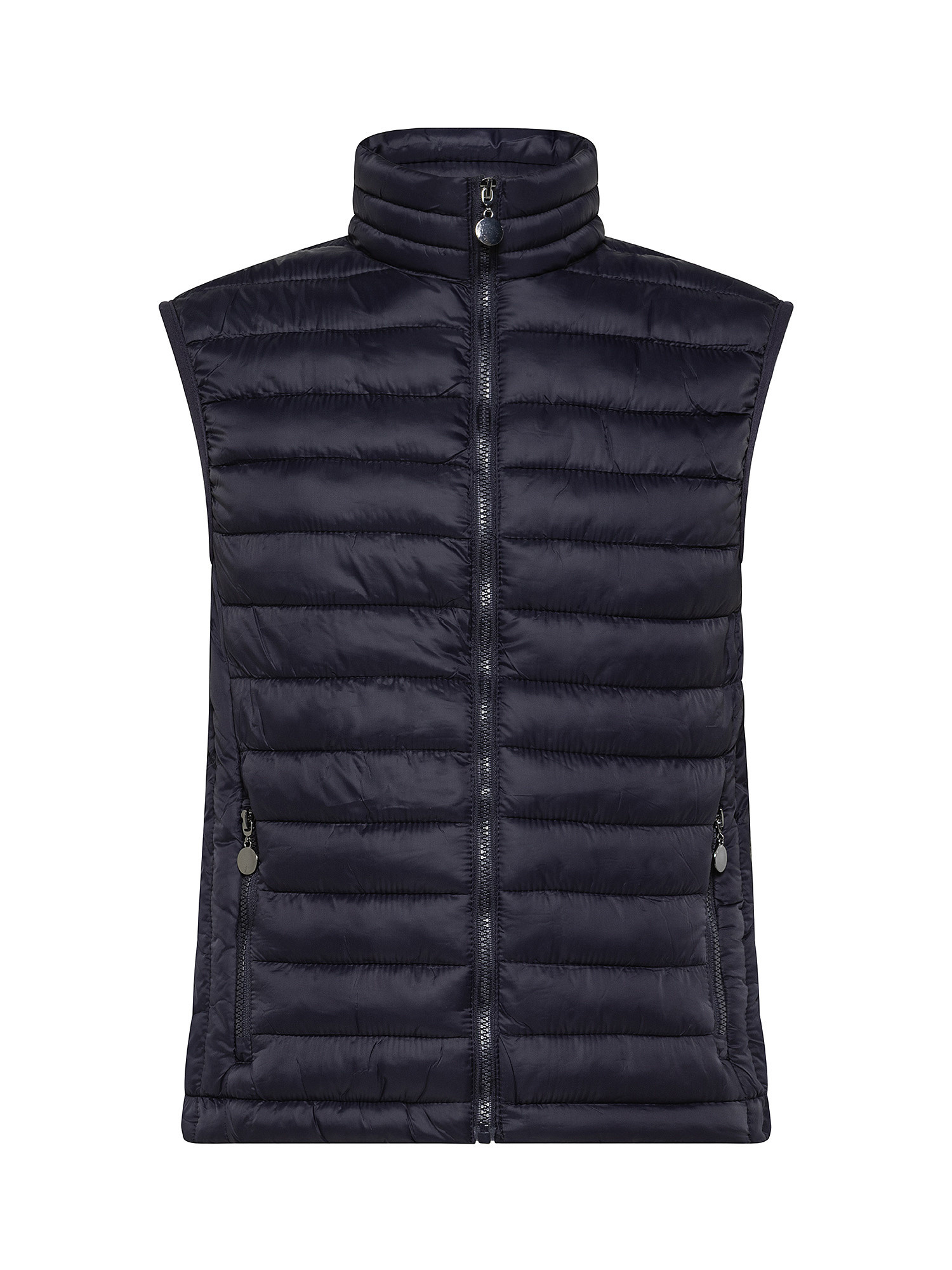 Sleeveless down jacket with zip, Blue, large image number 0