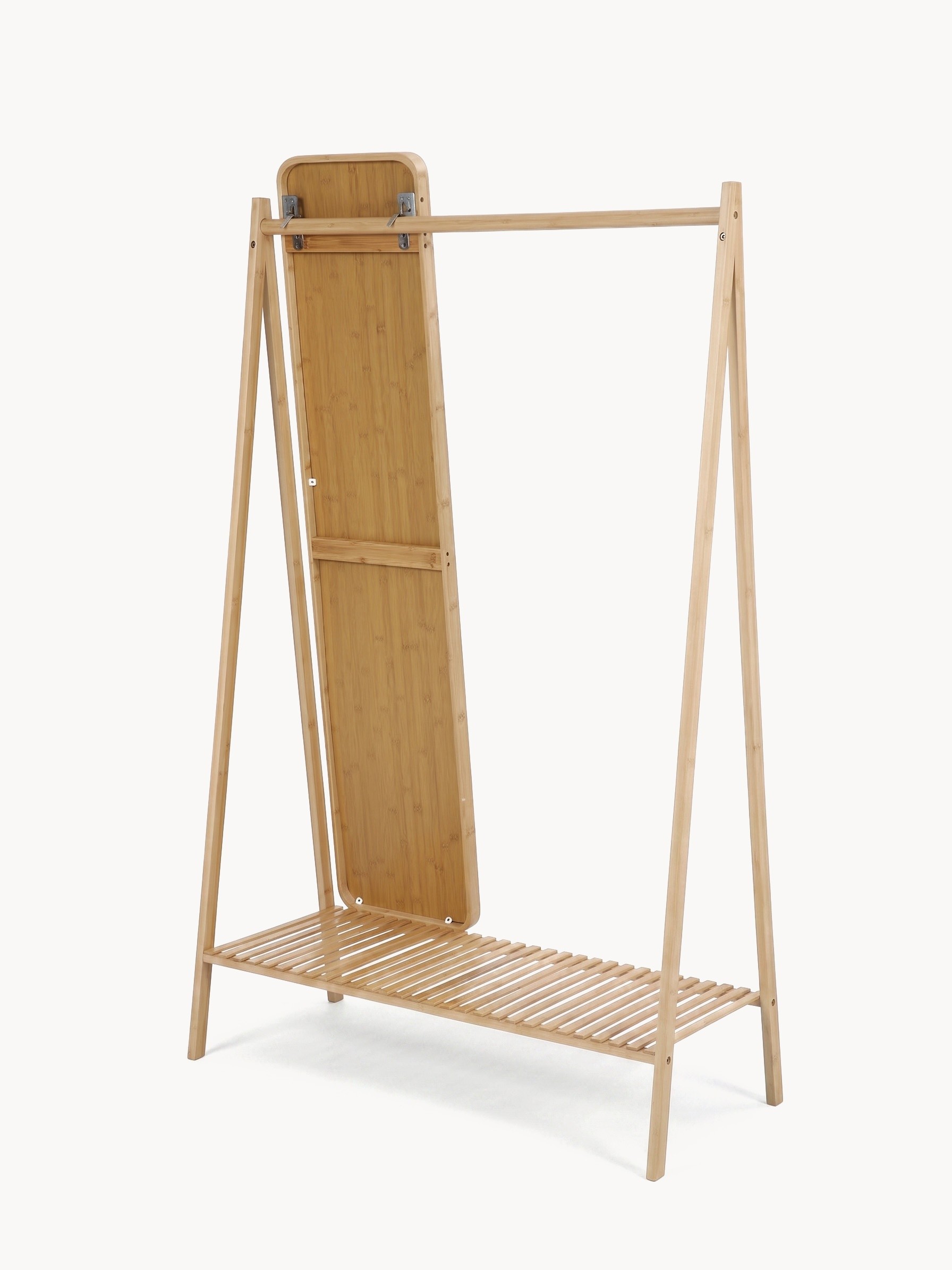 Mirror with Natural Bamboo Frame, Natural, large image number 1