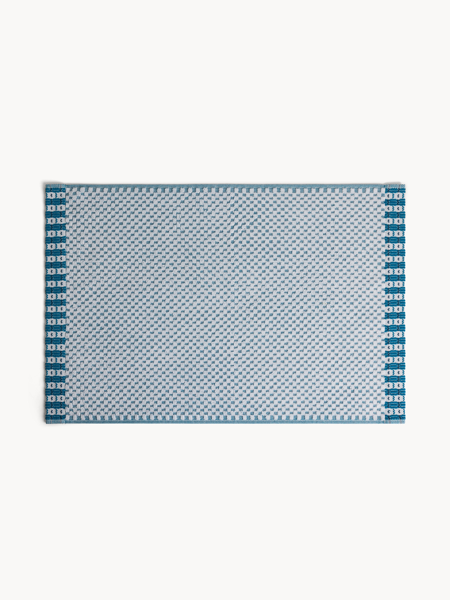 Asciugamano in cotone con lavorazione jacquard, Azzurro, large image number 1