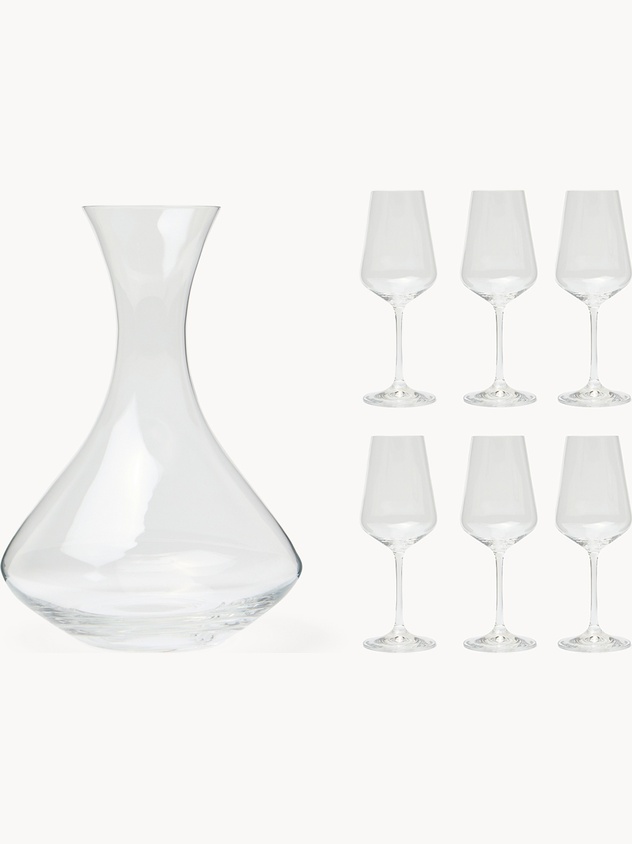 Set of 7 Sandra glasses and decanter
