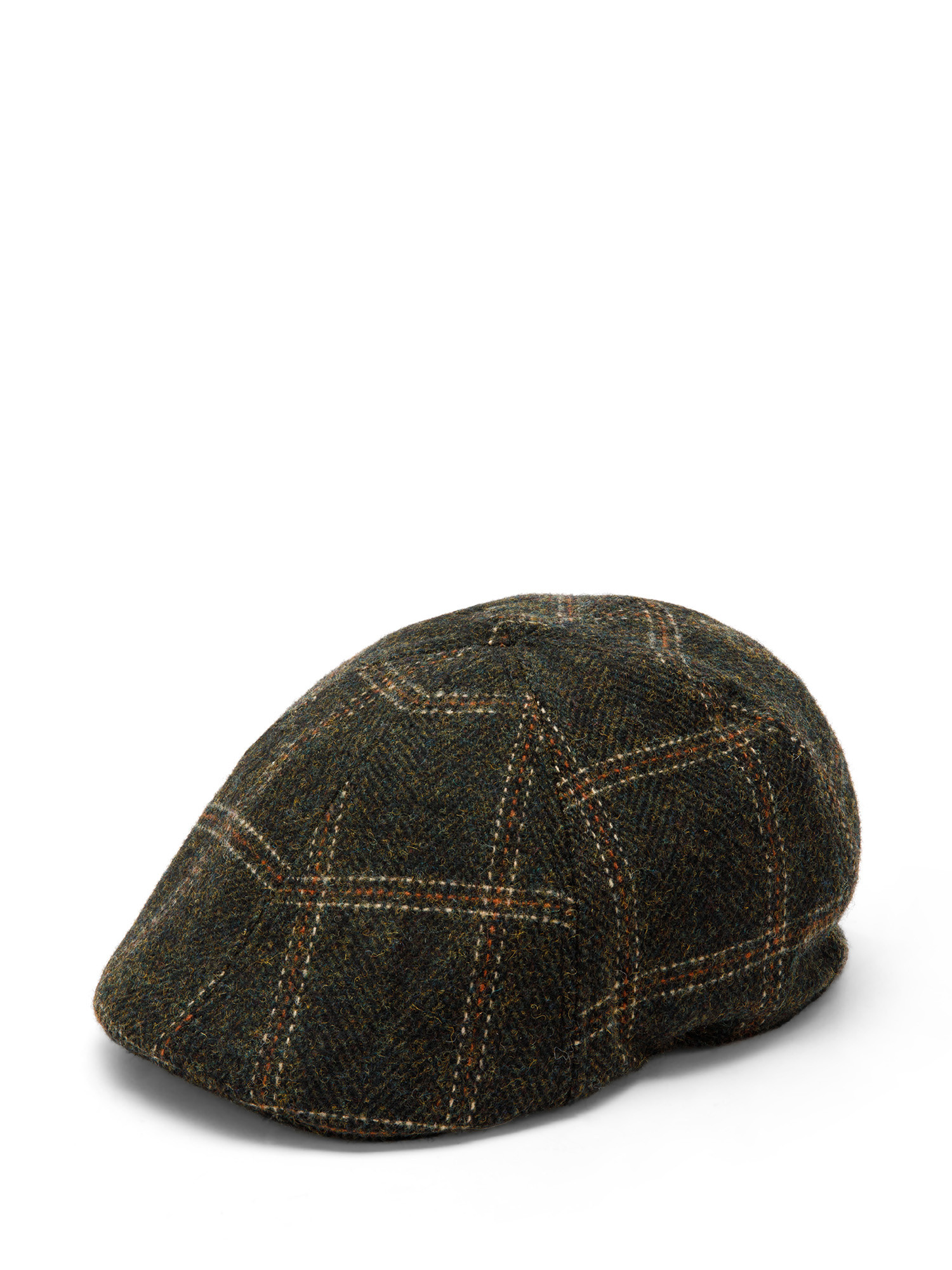 Luca D'Altieri - Checkered Coppola, Olive Green, large image number 0