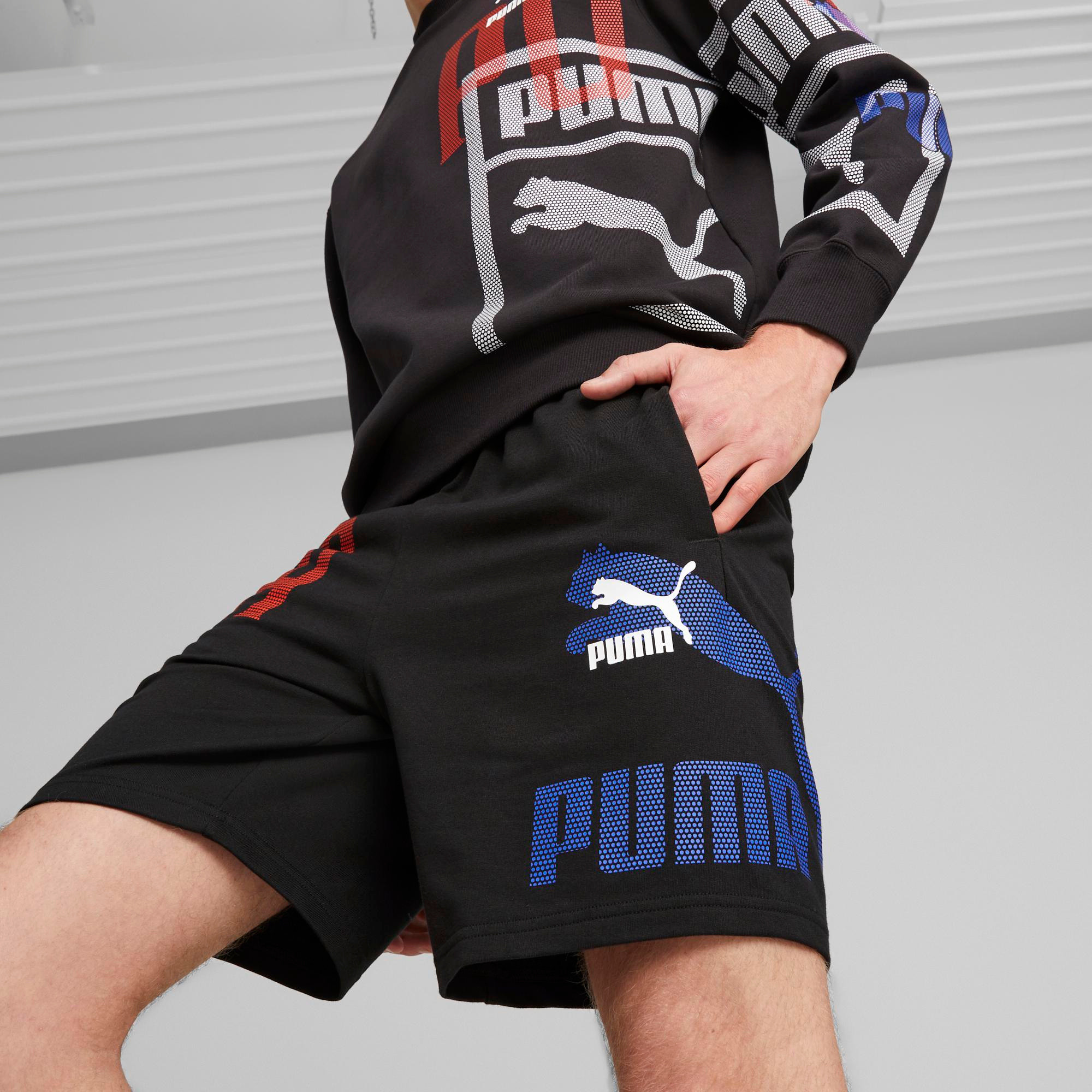 Puma - Pantaloncini con logo, Nero, large image number 2