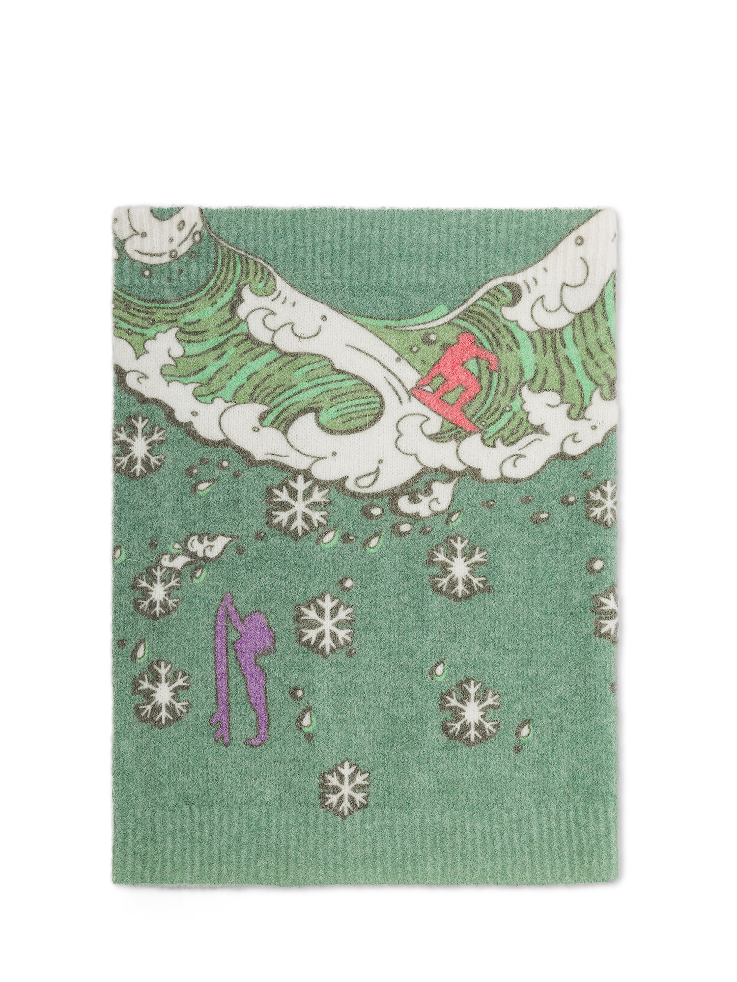 The Surfer's Christmas neck warmer by Paula Cademartori, Green, large image number 0